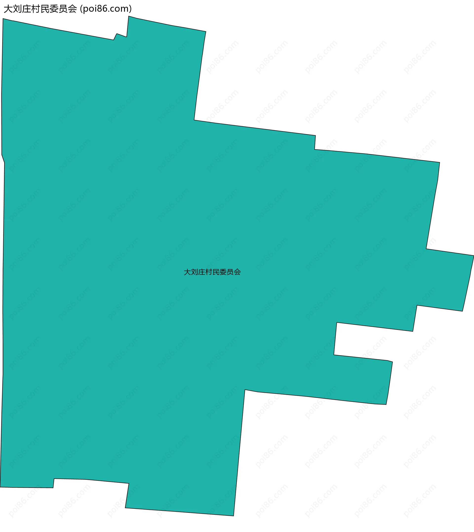 大刘庄村民委员会边界地图