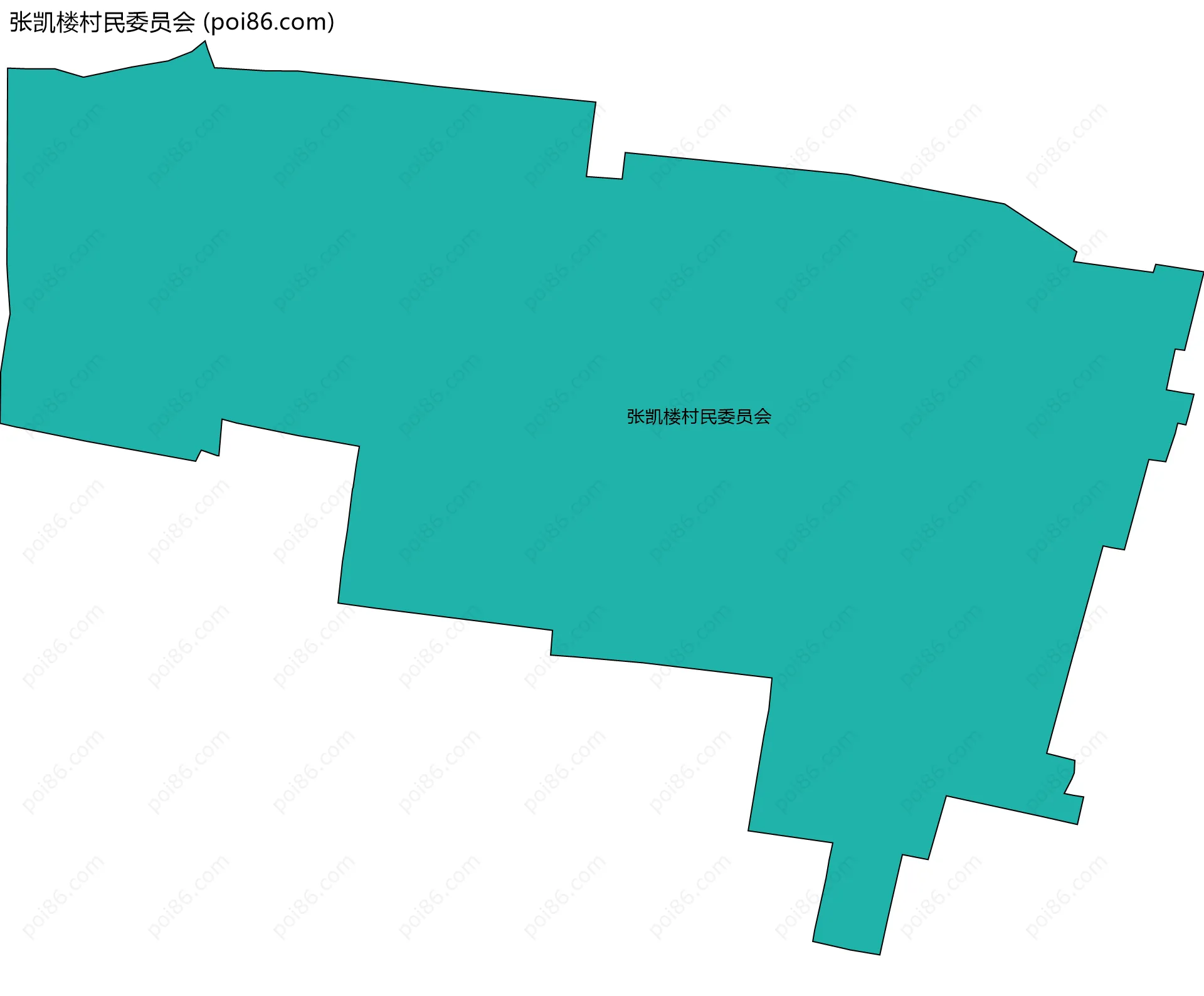 张凯楼村民委员会边界地图