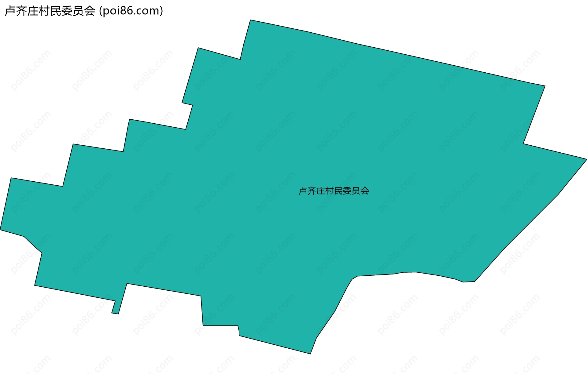 卢齐庄村民委员会边界地图