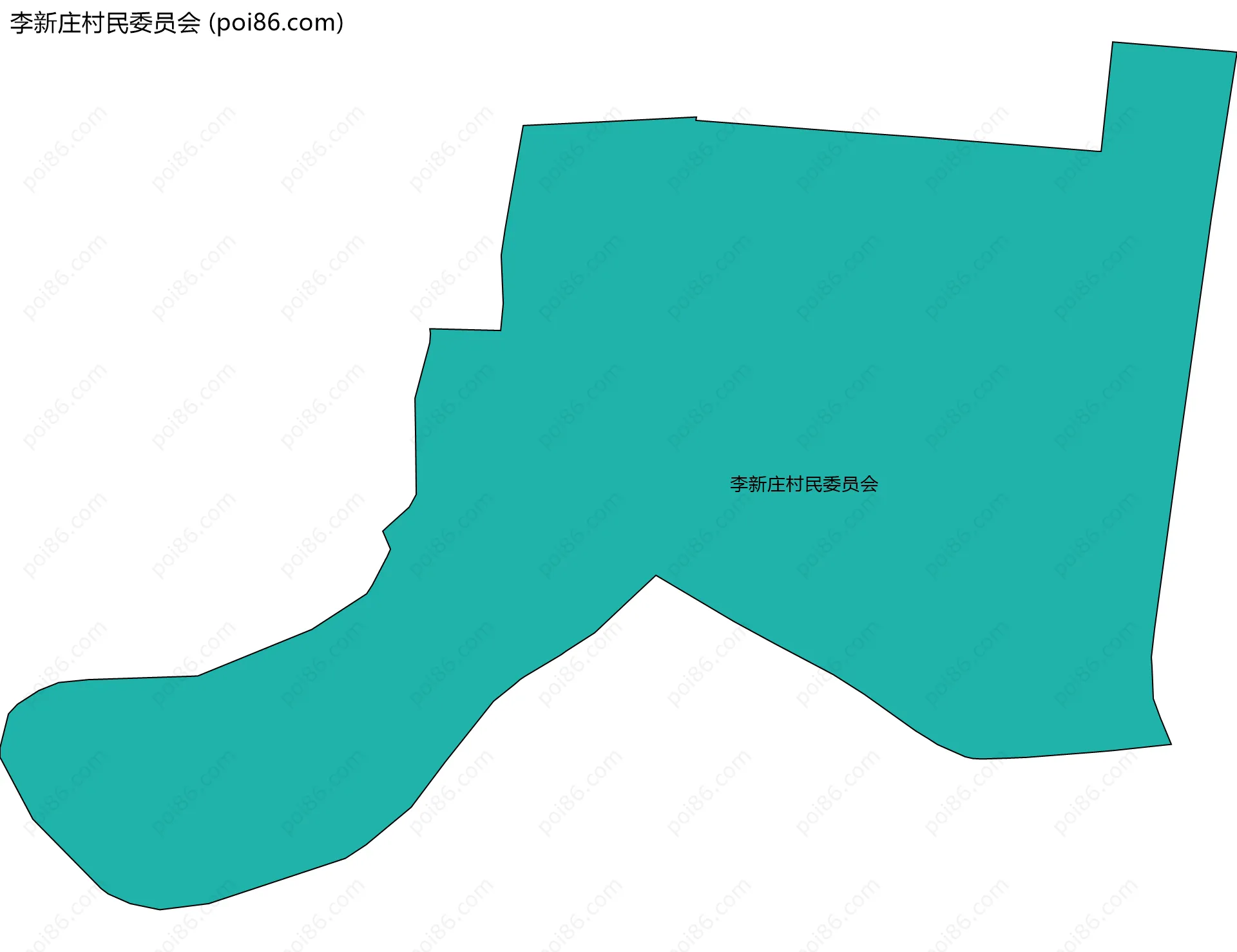 李新庄村民委员会边界地图