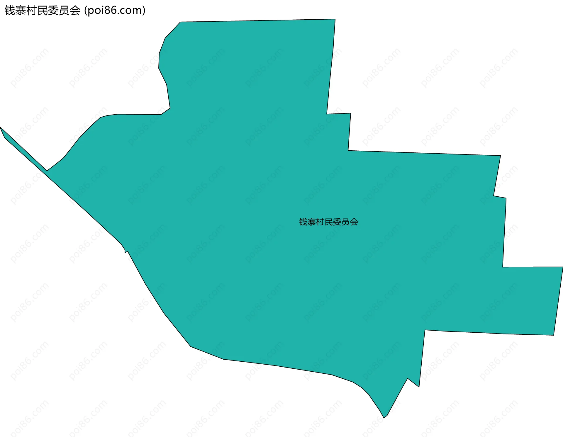 钱寨村民委员会边界地图