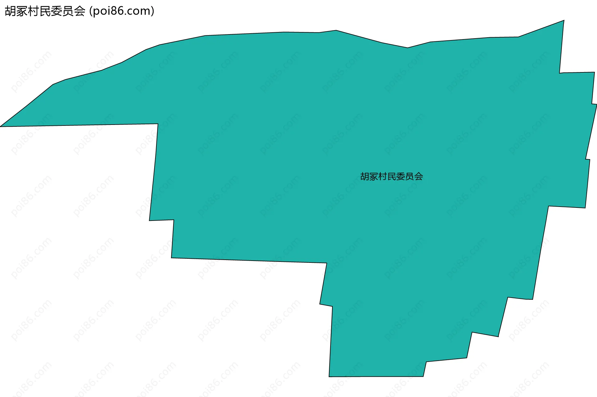 胡冢村民委员会边界地图