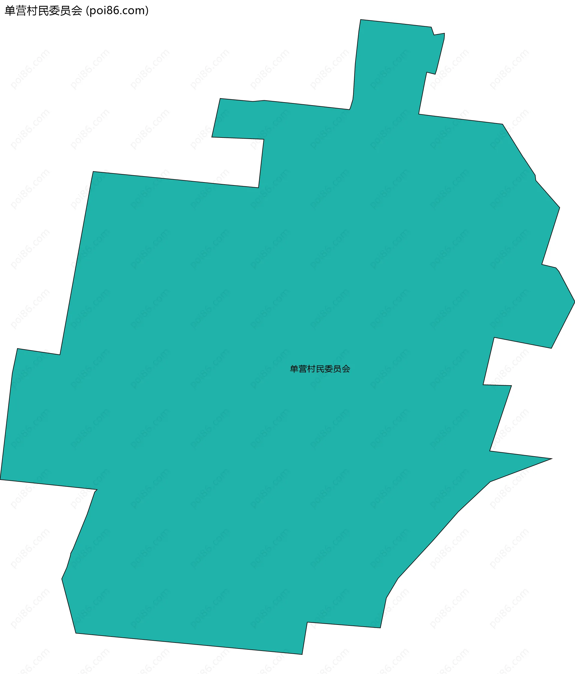 单营村民委员会边界地图