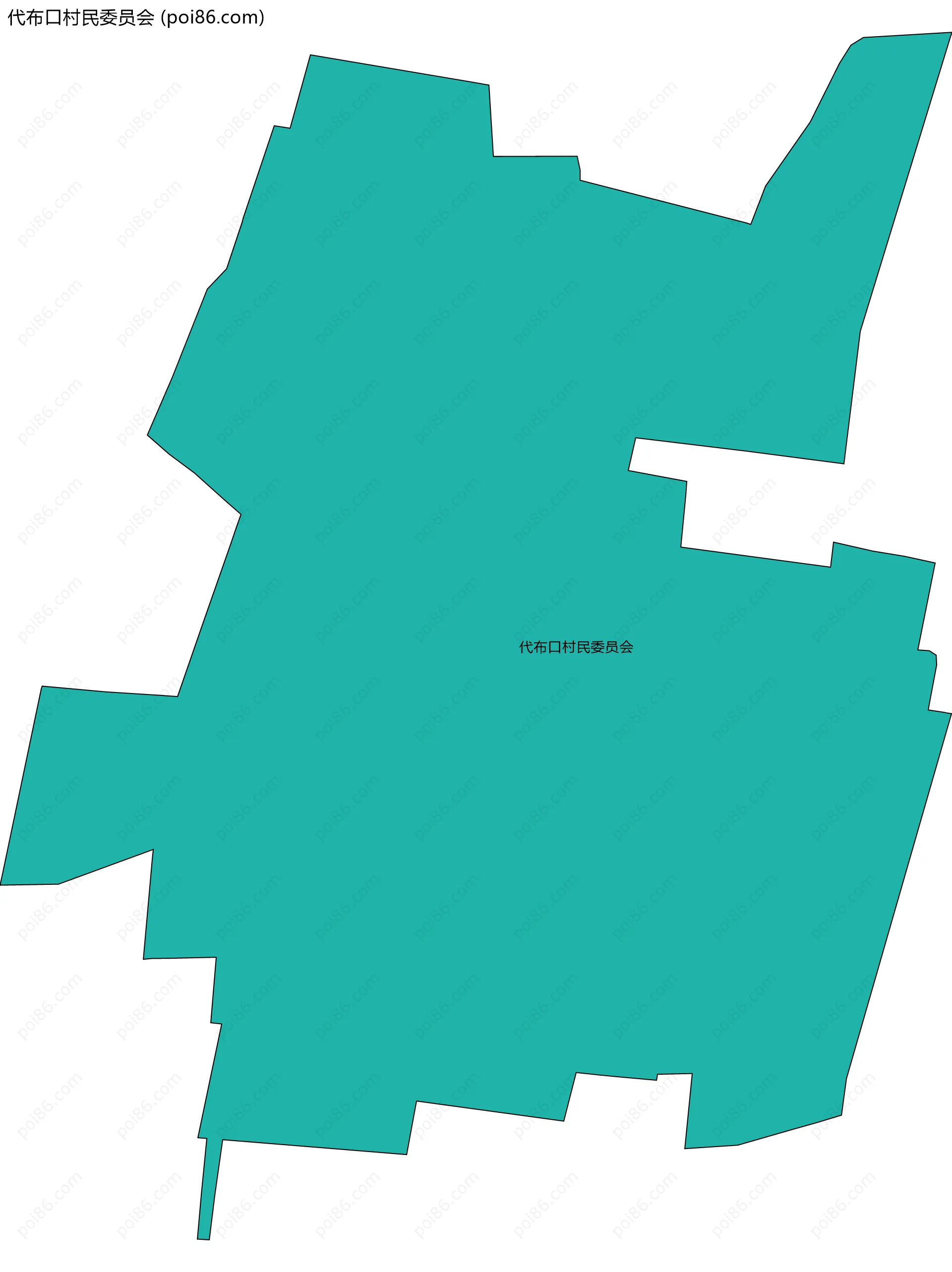 代布口村民委员会边界地图