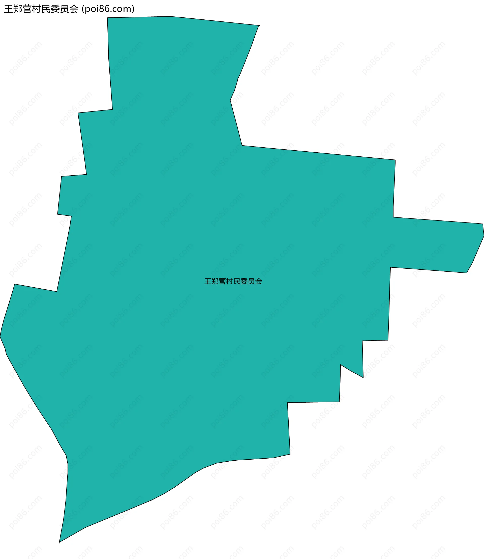 王郑营村民委员会边界地图