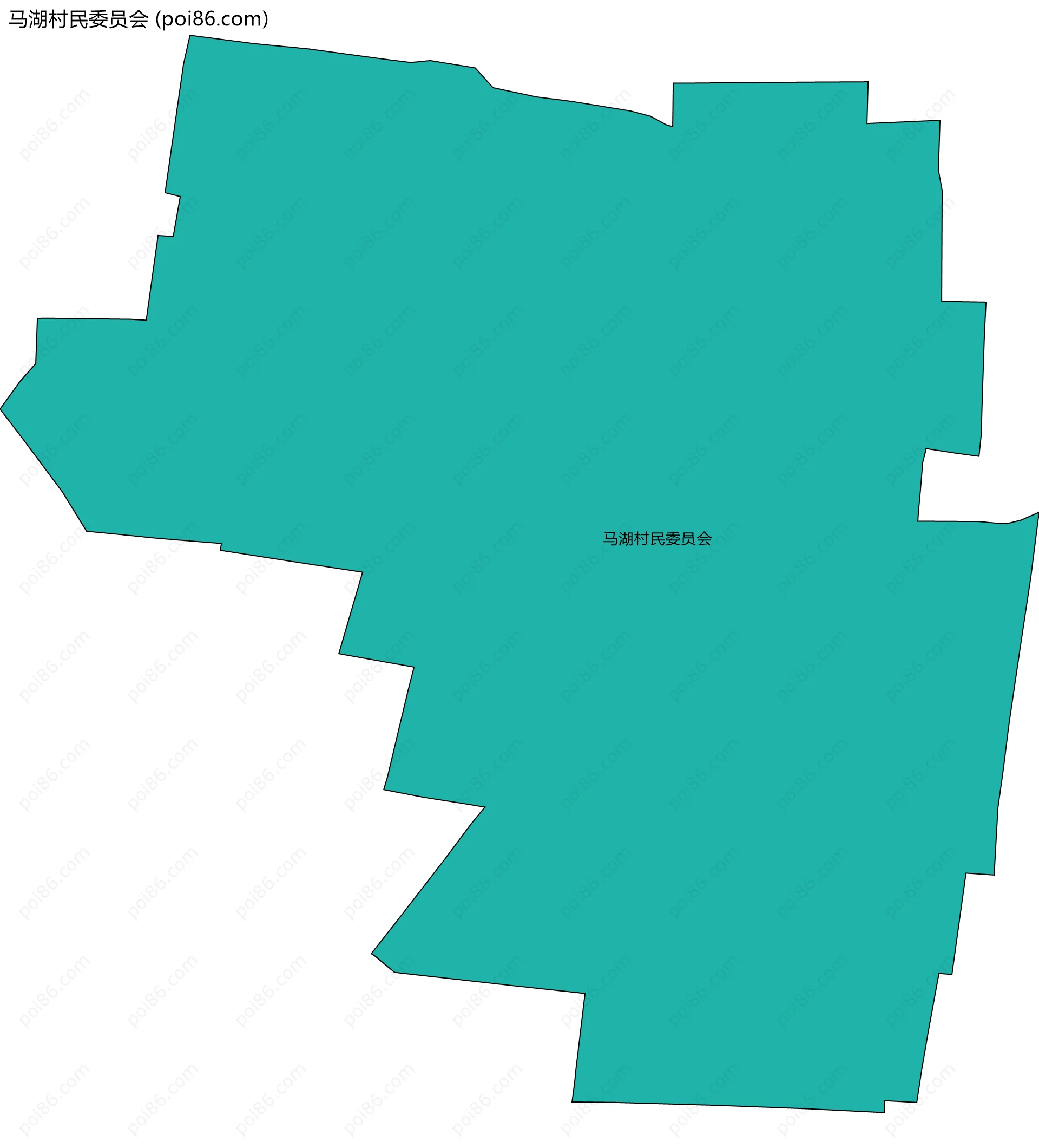 马湖村民委员会边界地图