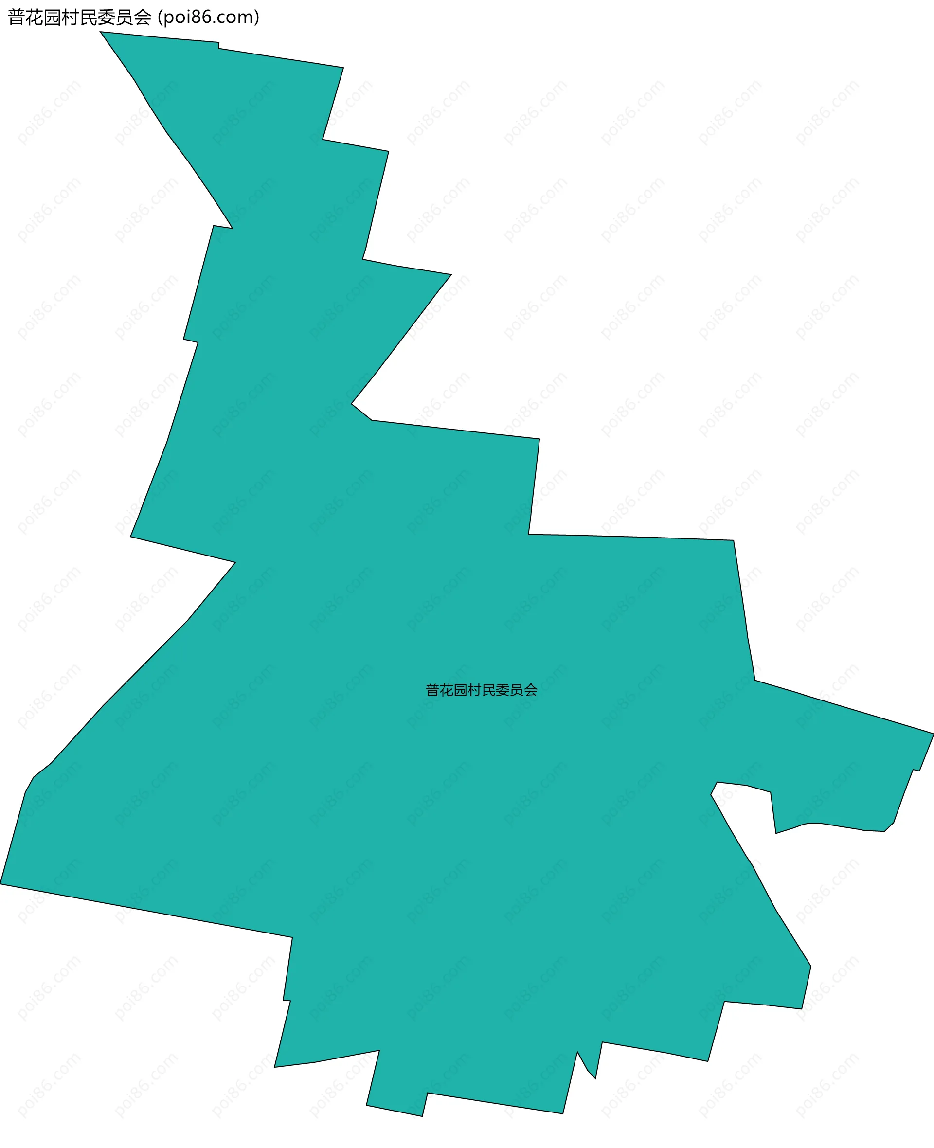 普花园村民委员会边界地图