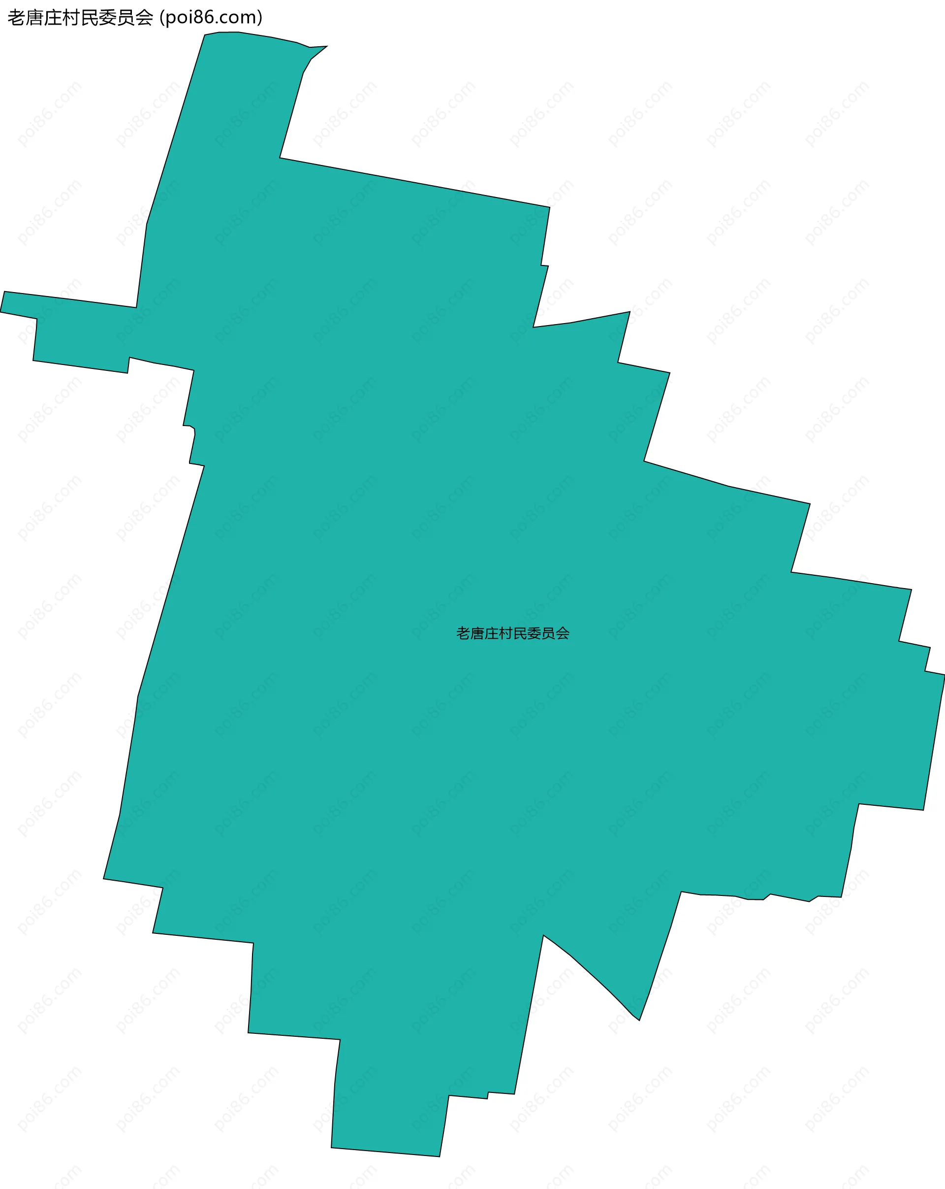老唐庄村民委员会边界地图