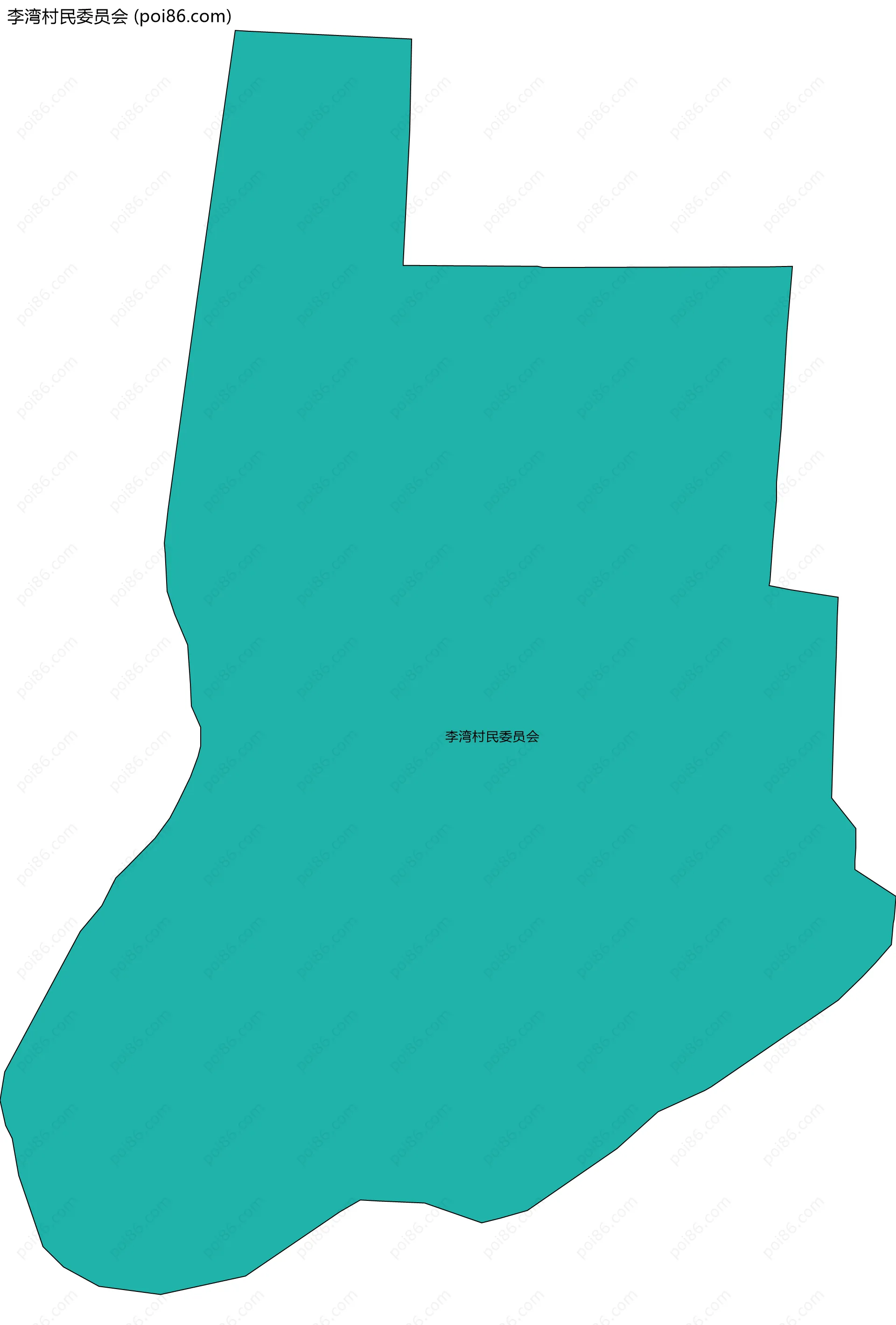 李湾村民委员会边界地图