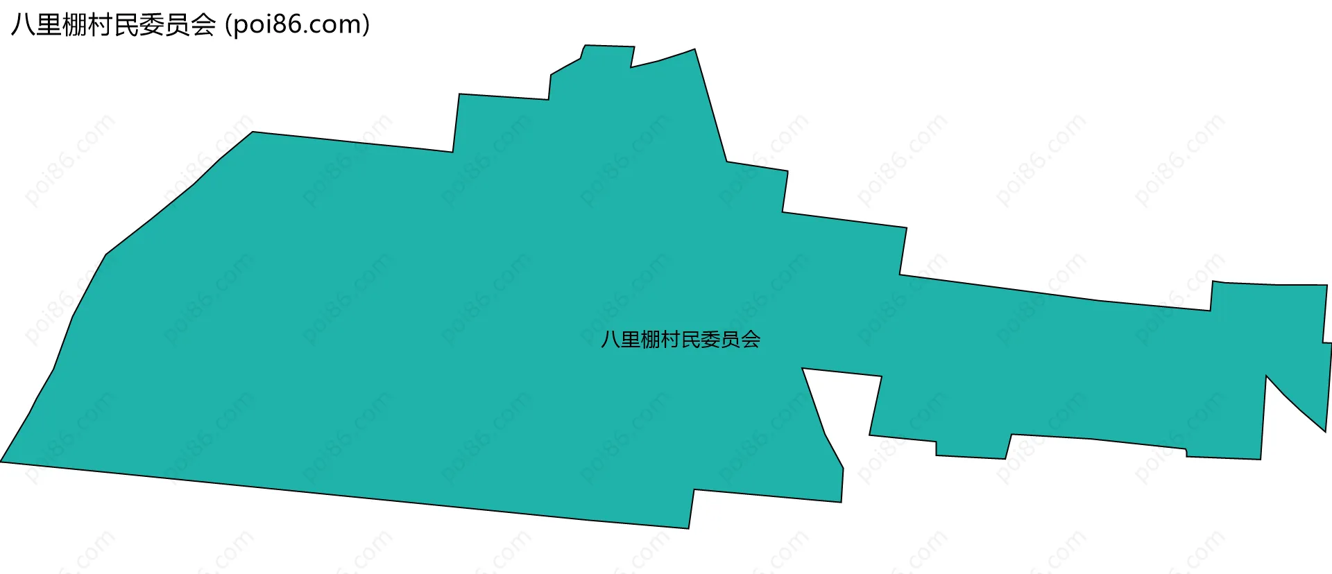 八里棚村民委员会边界地图