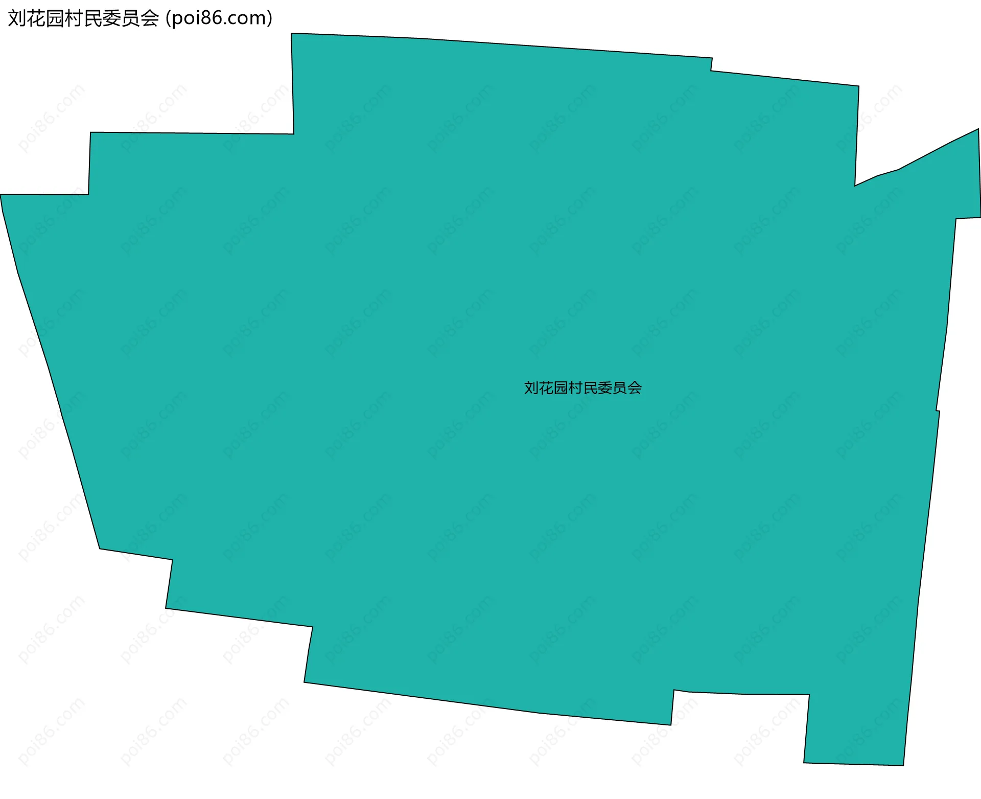 刘花园村民委员会边界地图