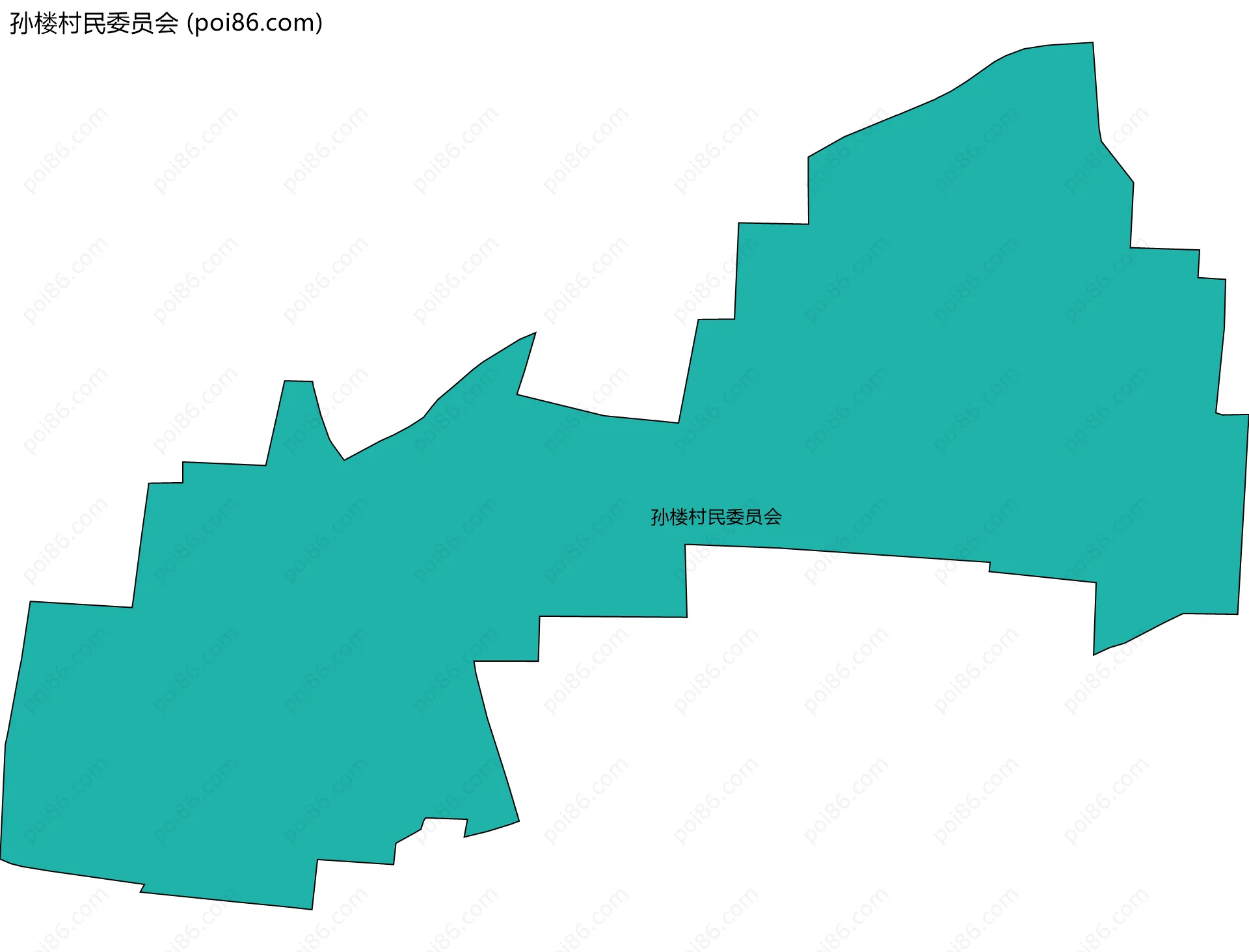 孙楼村民委员会边界地图