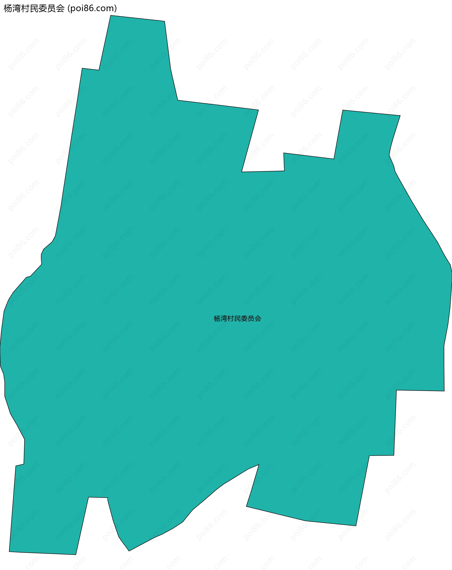 杨湾村民委员会边界地图