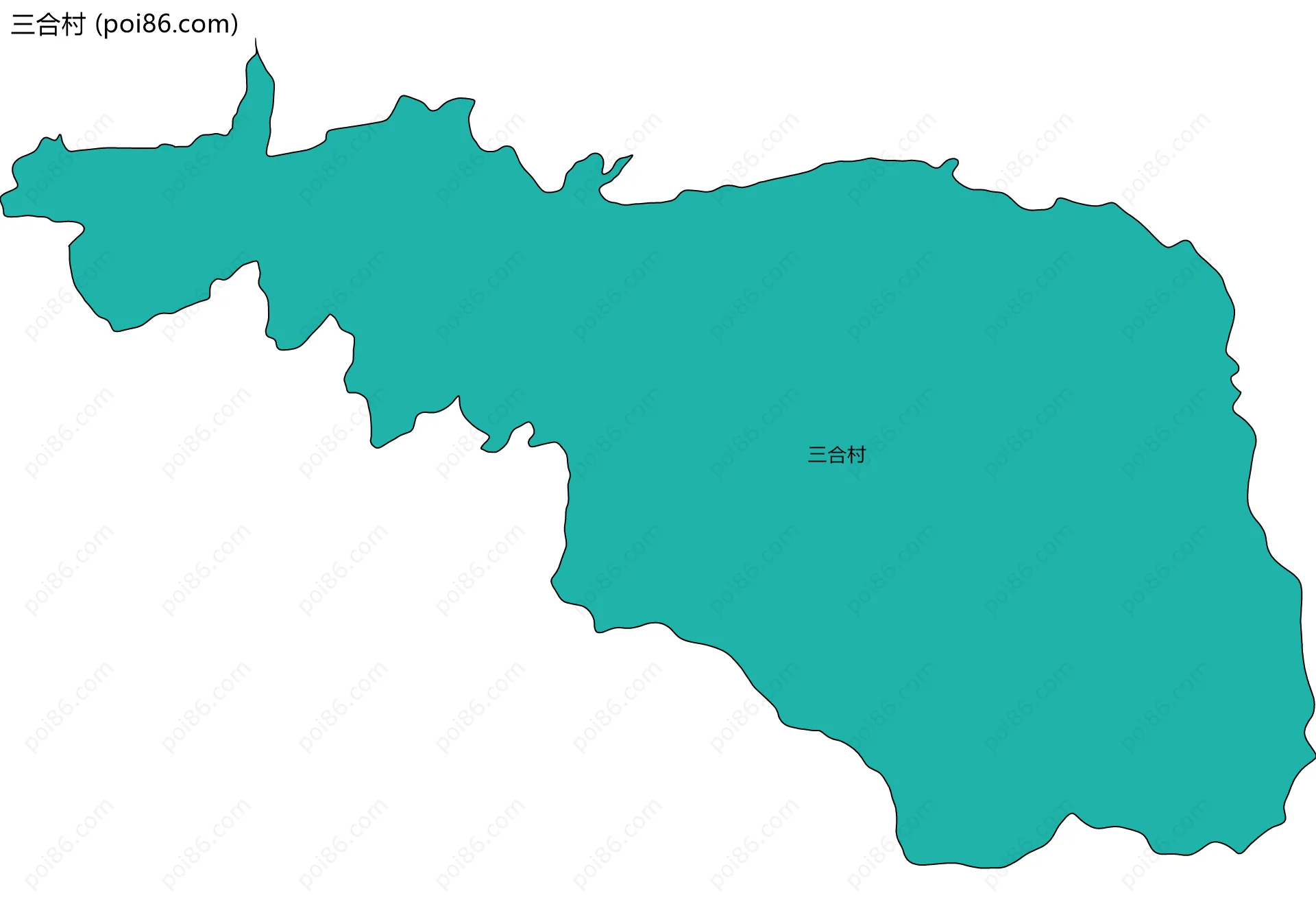 三合村边界地图