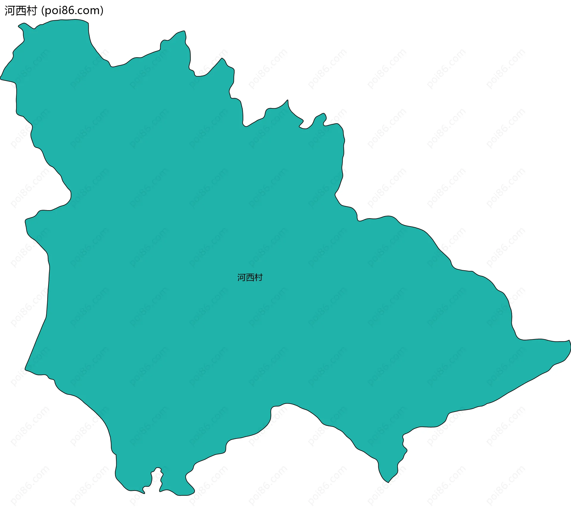 河西村边界地图