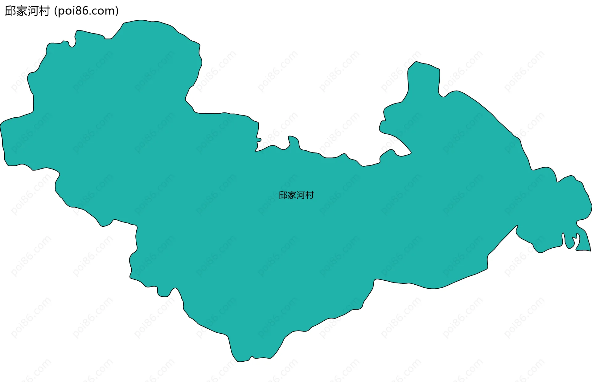 邱家河村边界地图