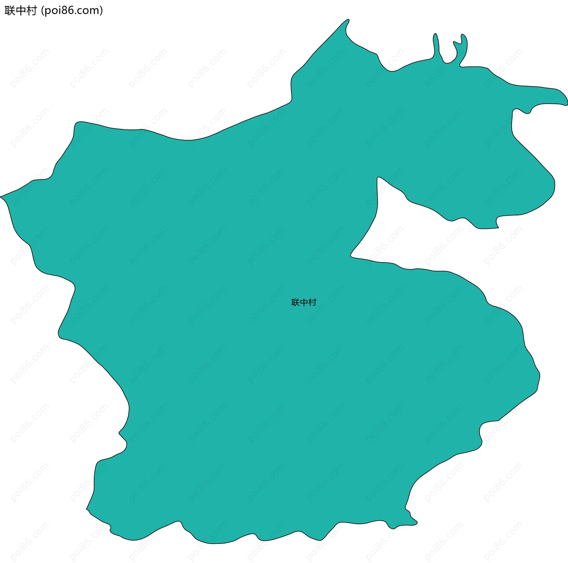 联中村边界地图