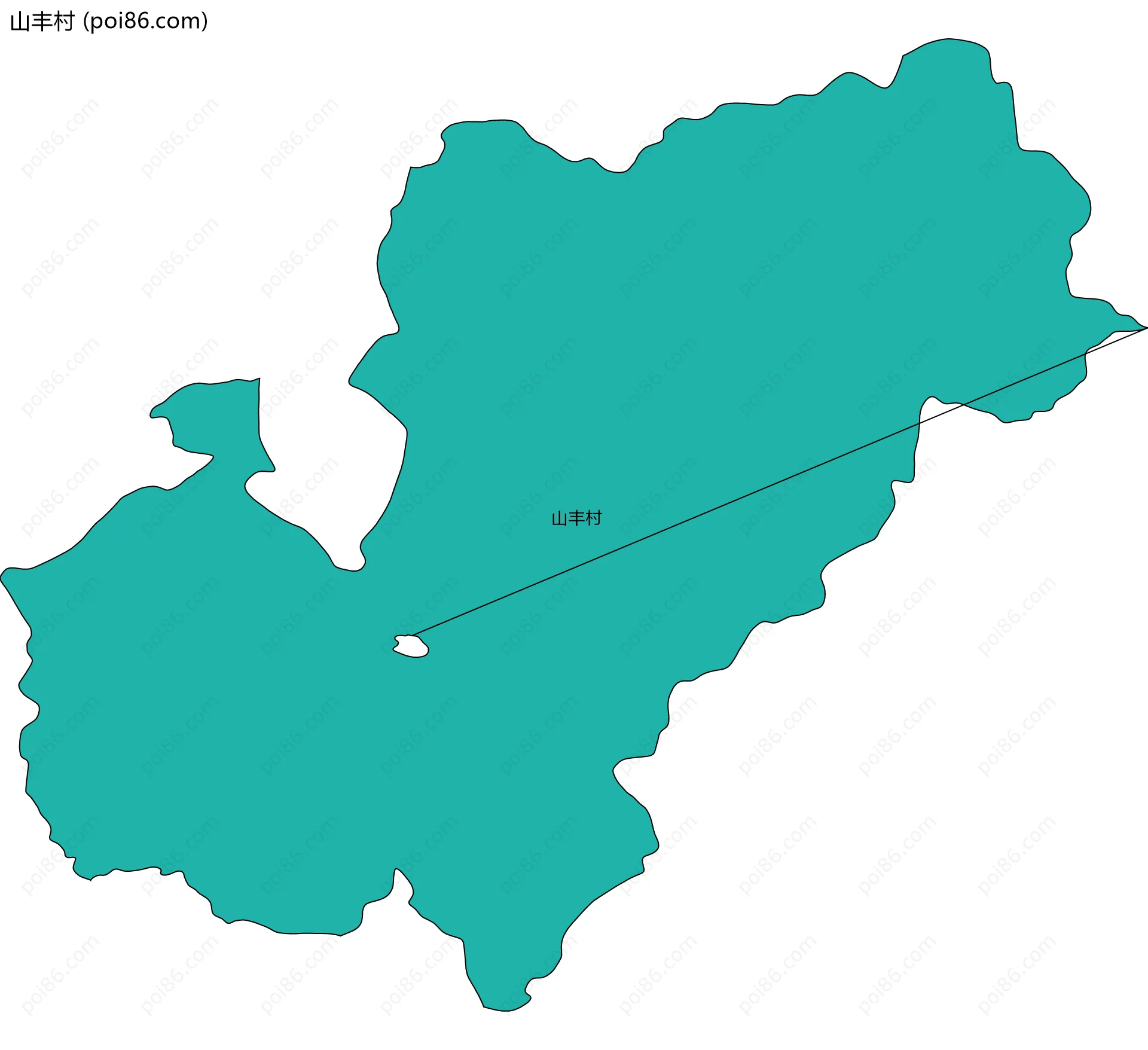 山丰村边界地图