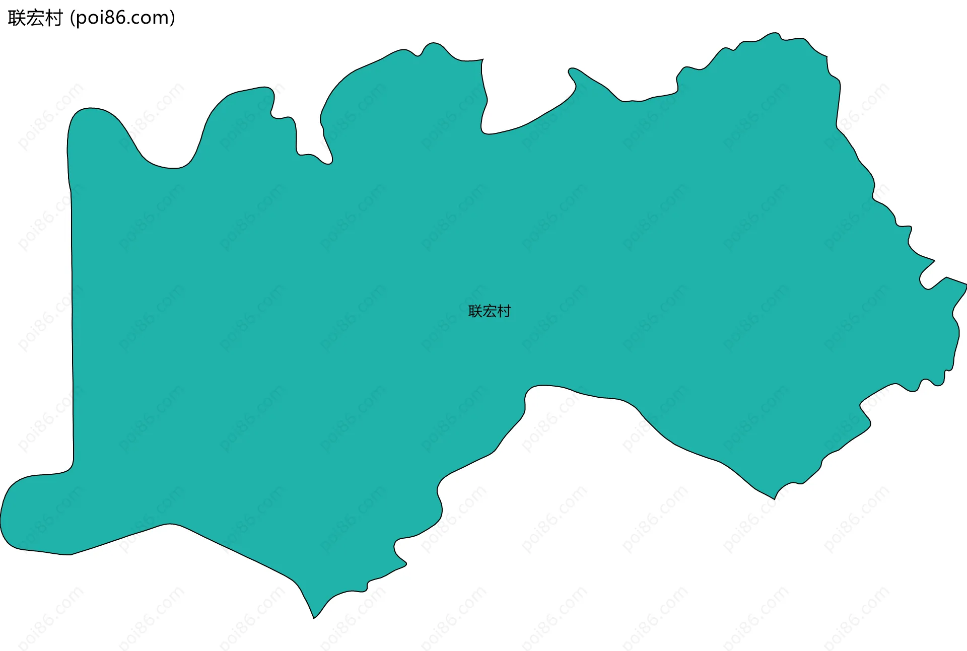 联宏村边界地图