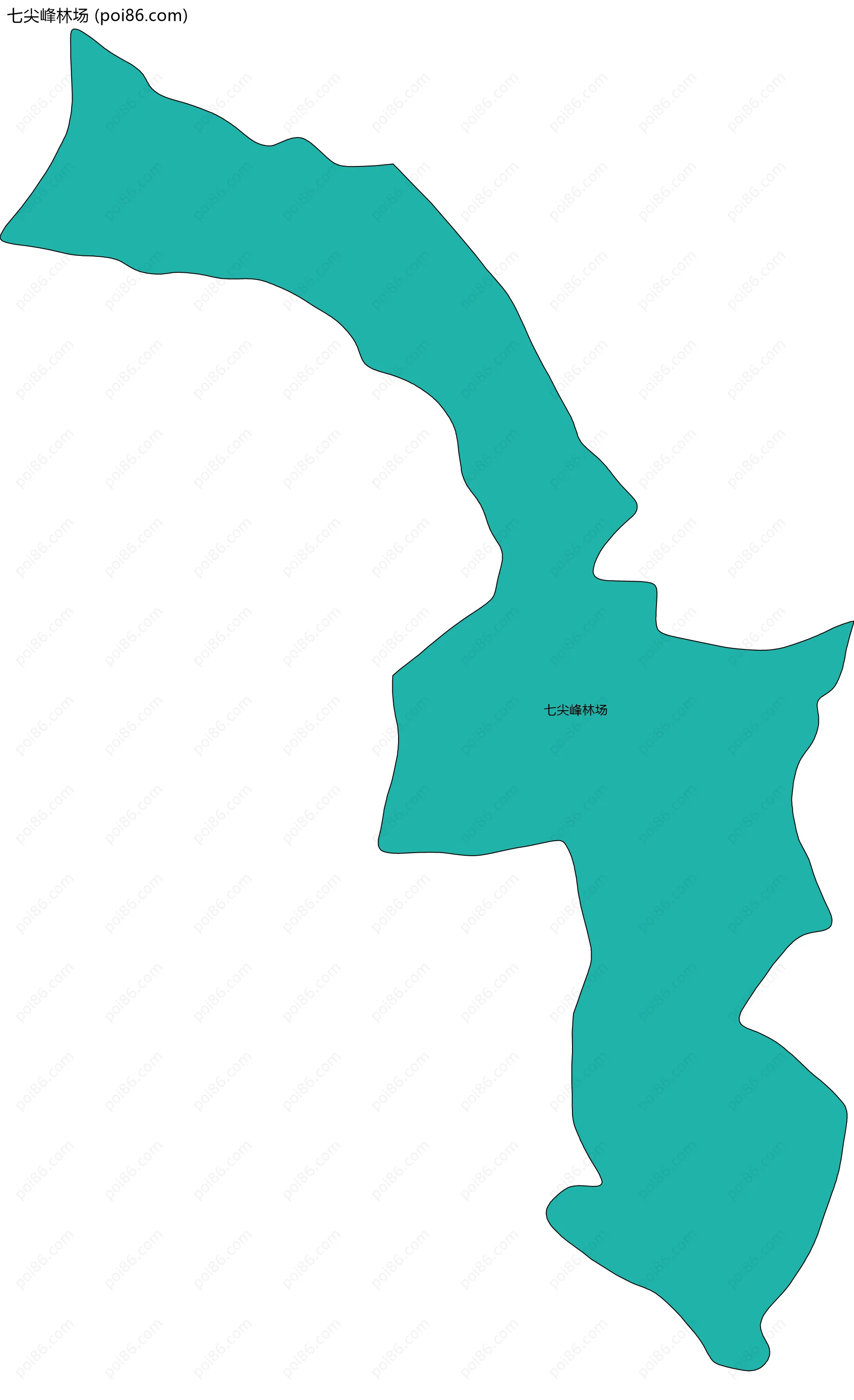 七尖峰林场边界地图