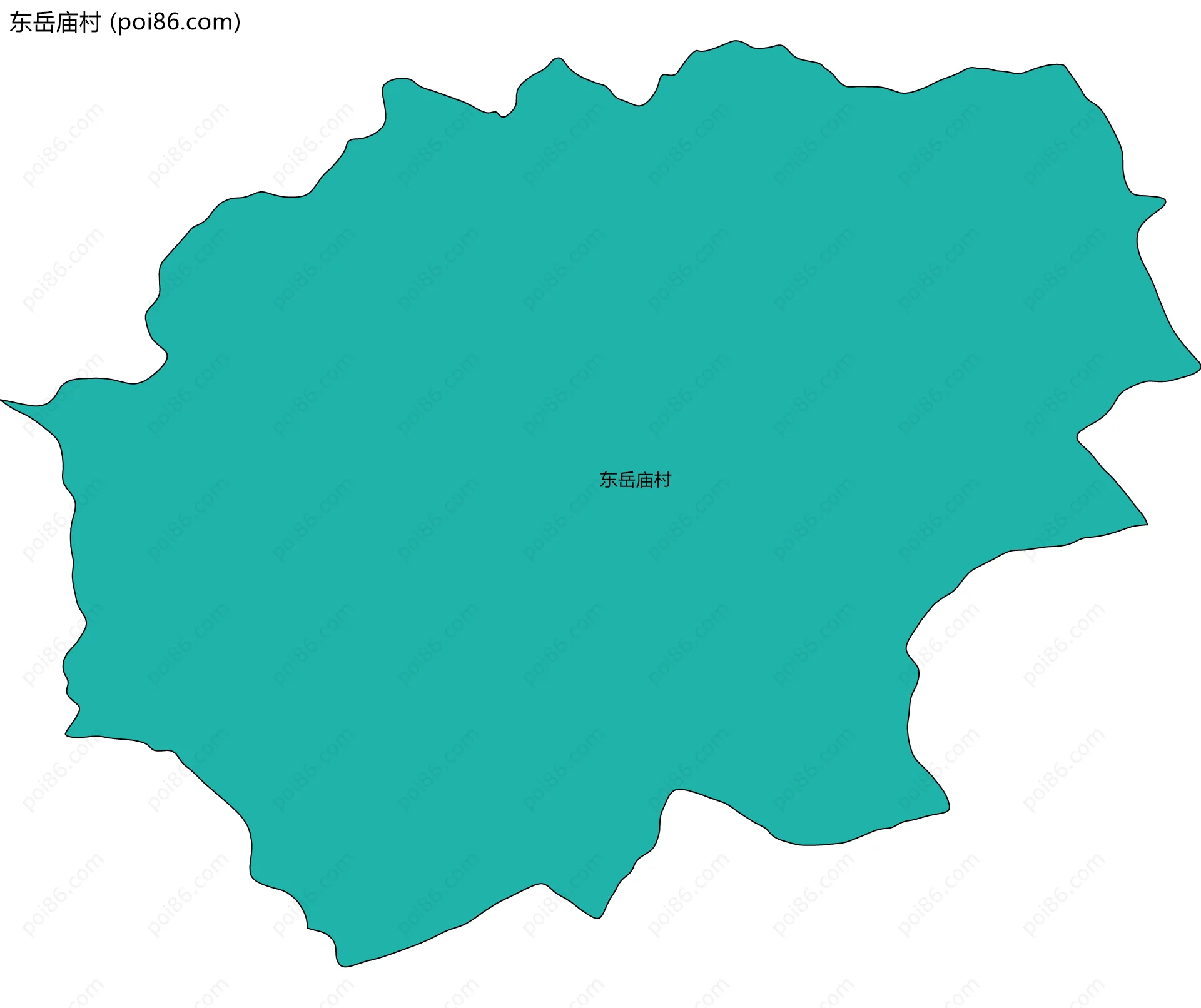 东岳庙村边界地图