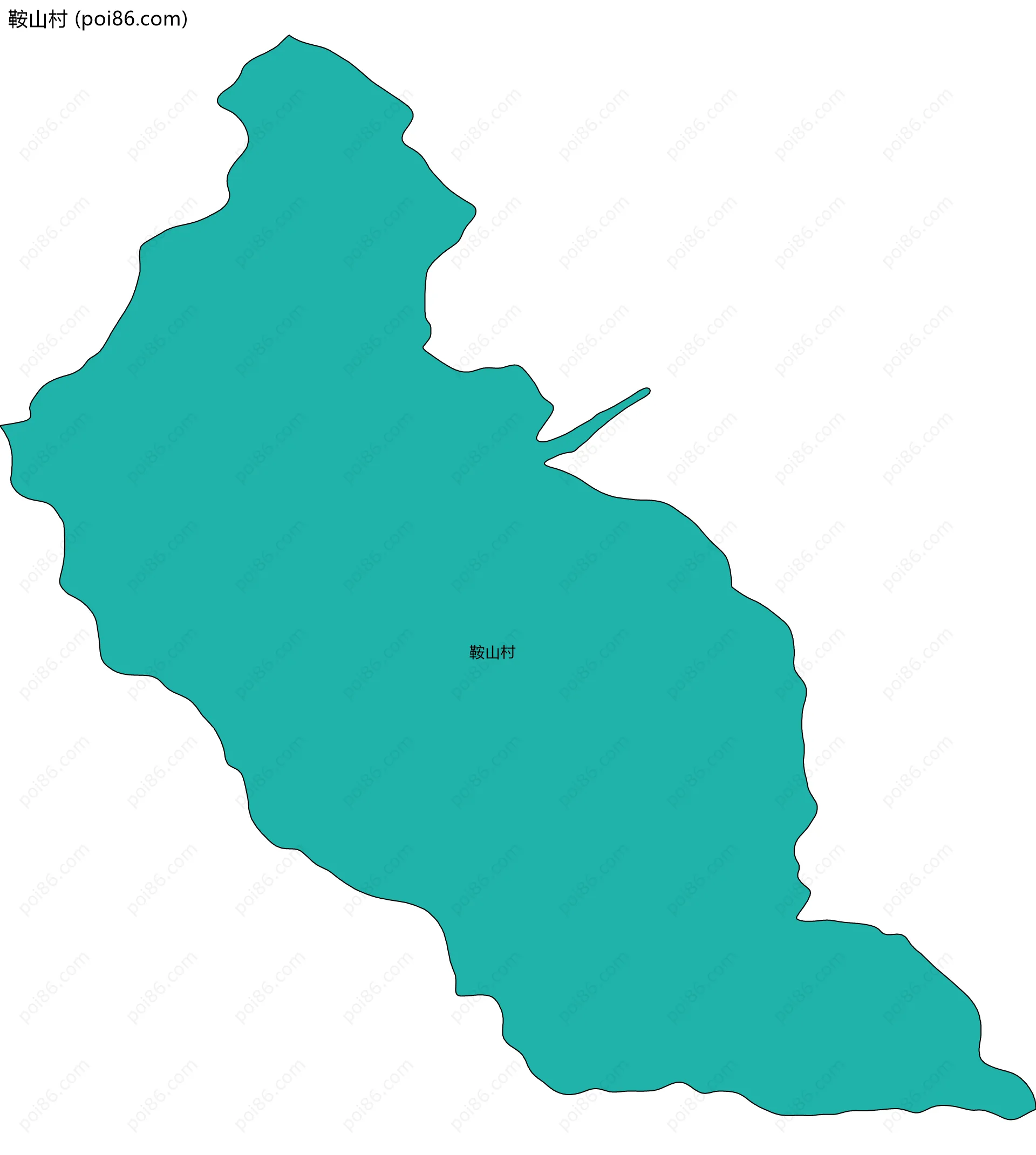 鞍山村边界地图