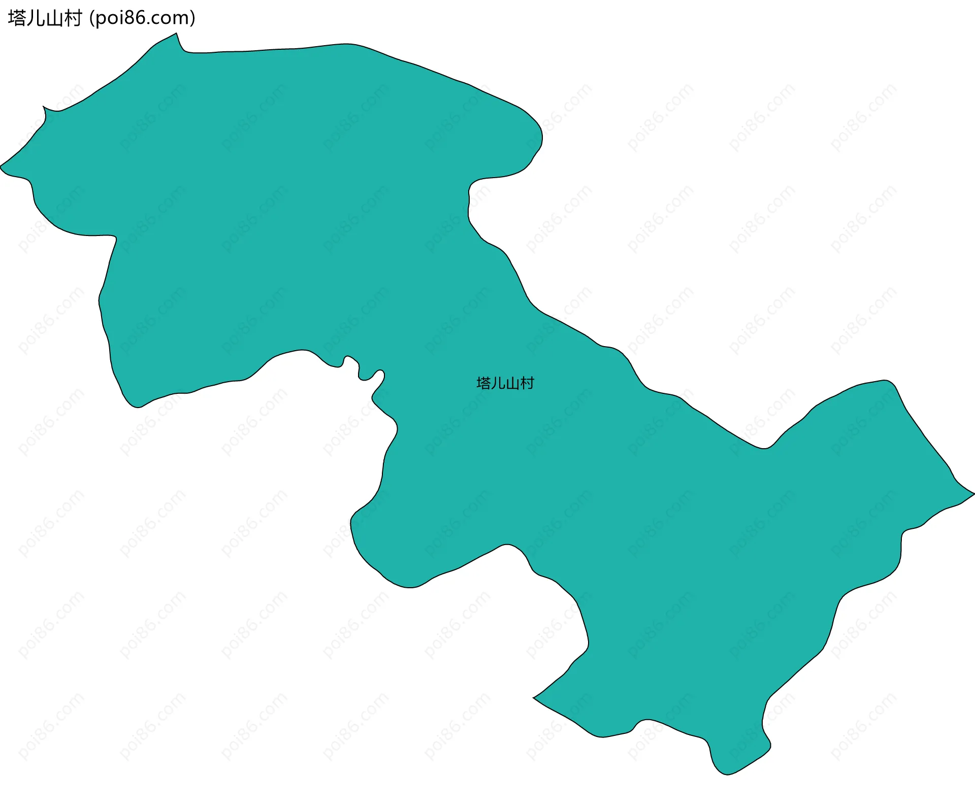 塔儿山村边界地图