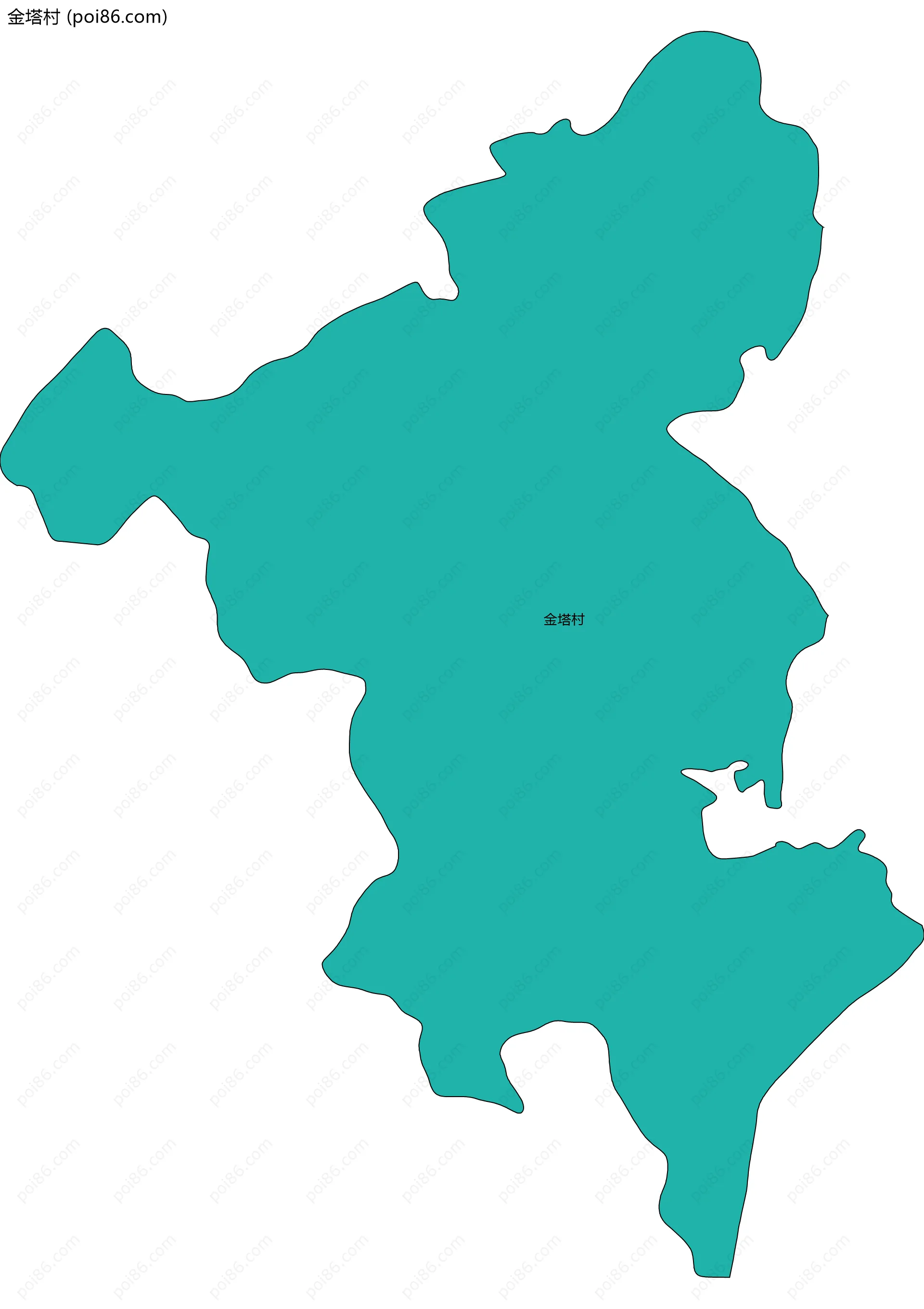 金塔村边界地图