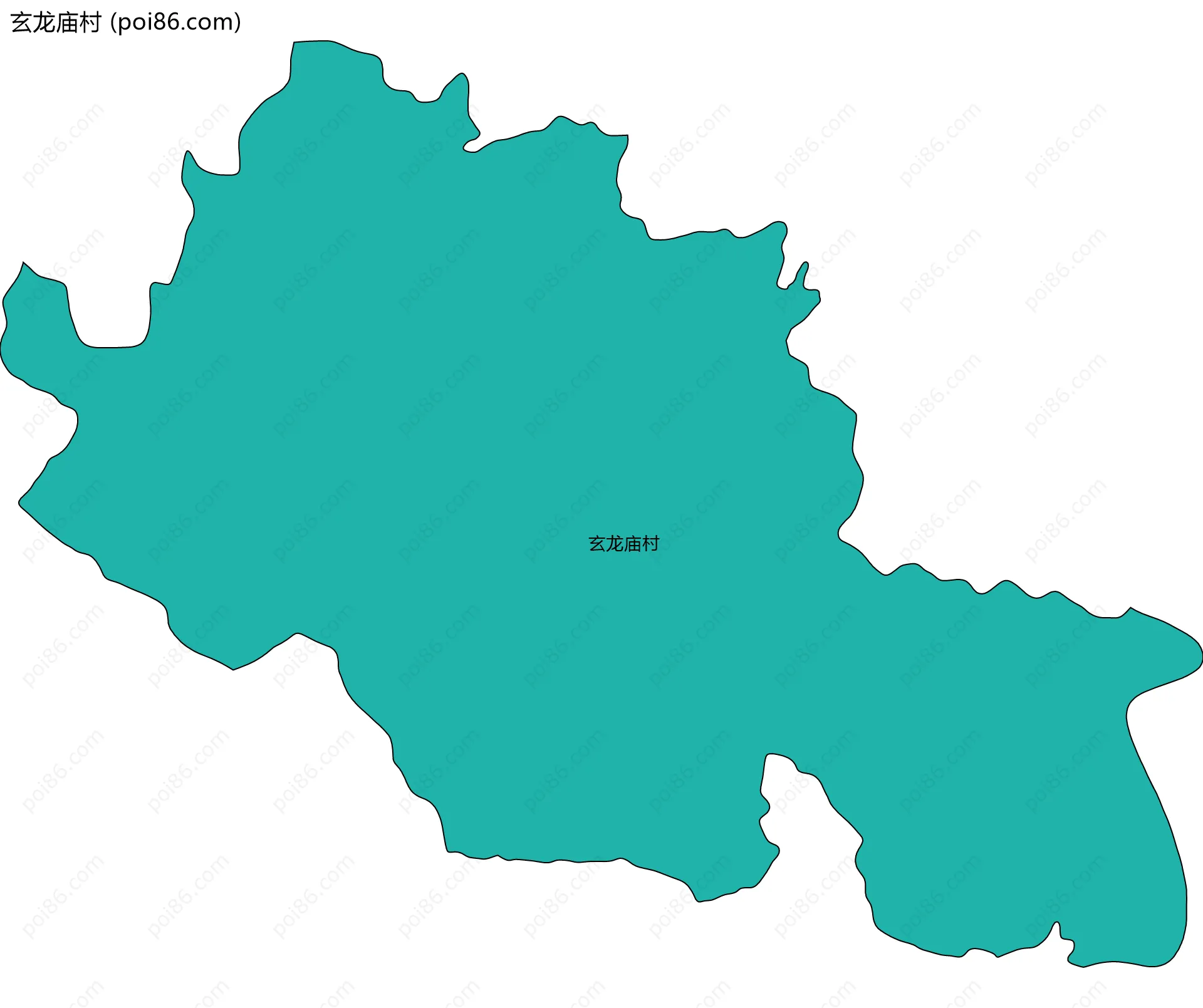 玄龙庙村边界地图