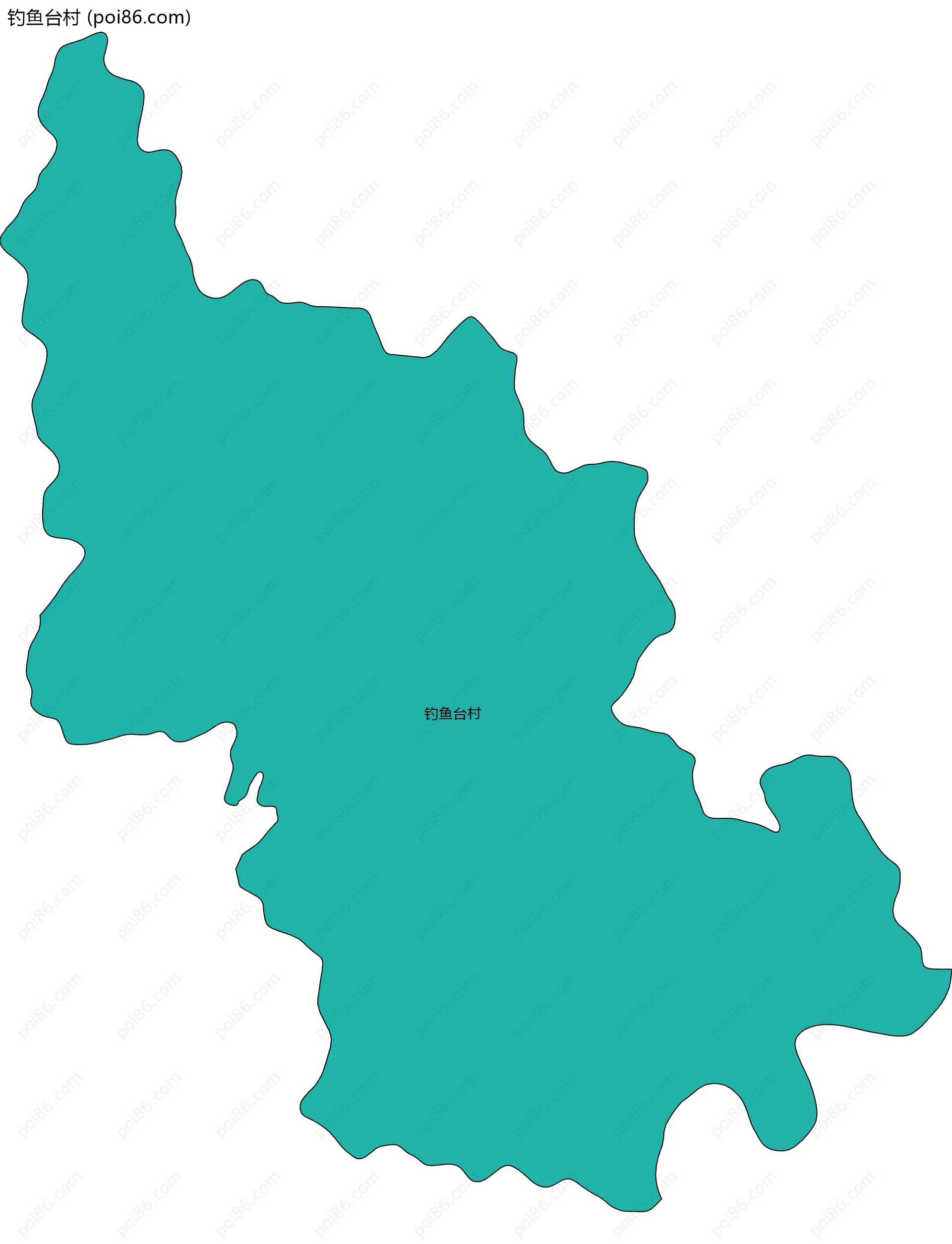 钓鱼台村边界地图