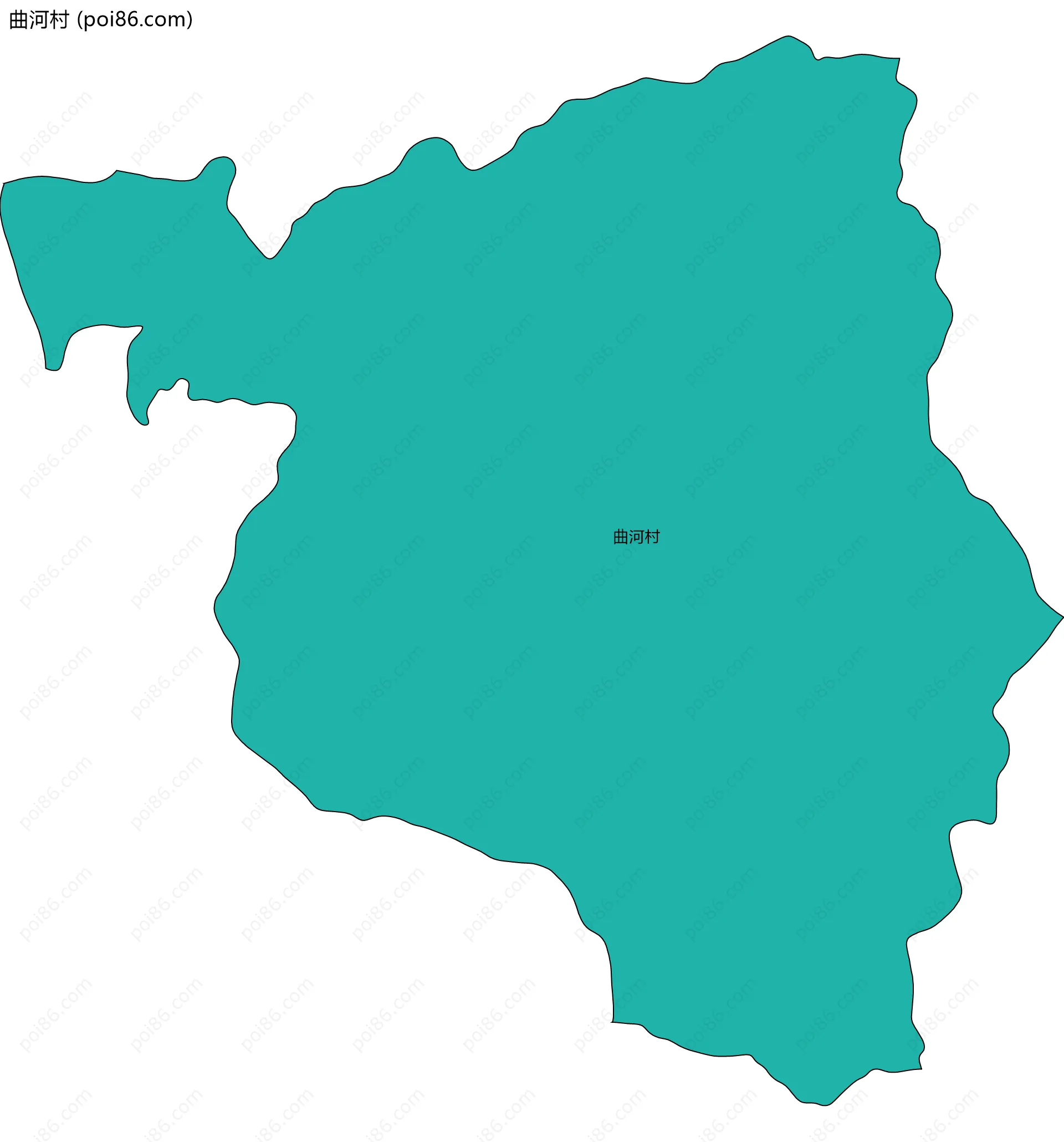 曲河村边界地图