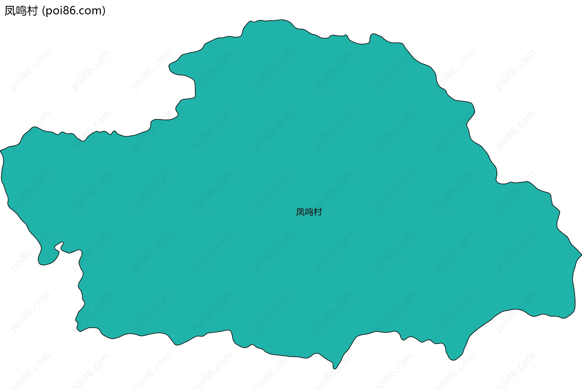 凤鸣村边界地图