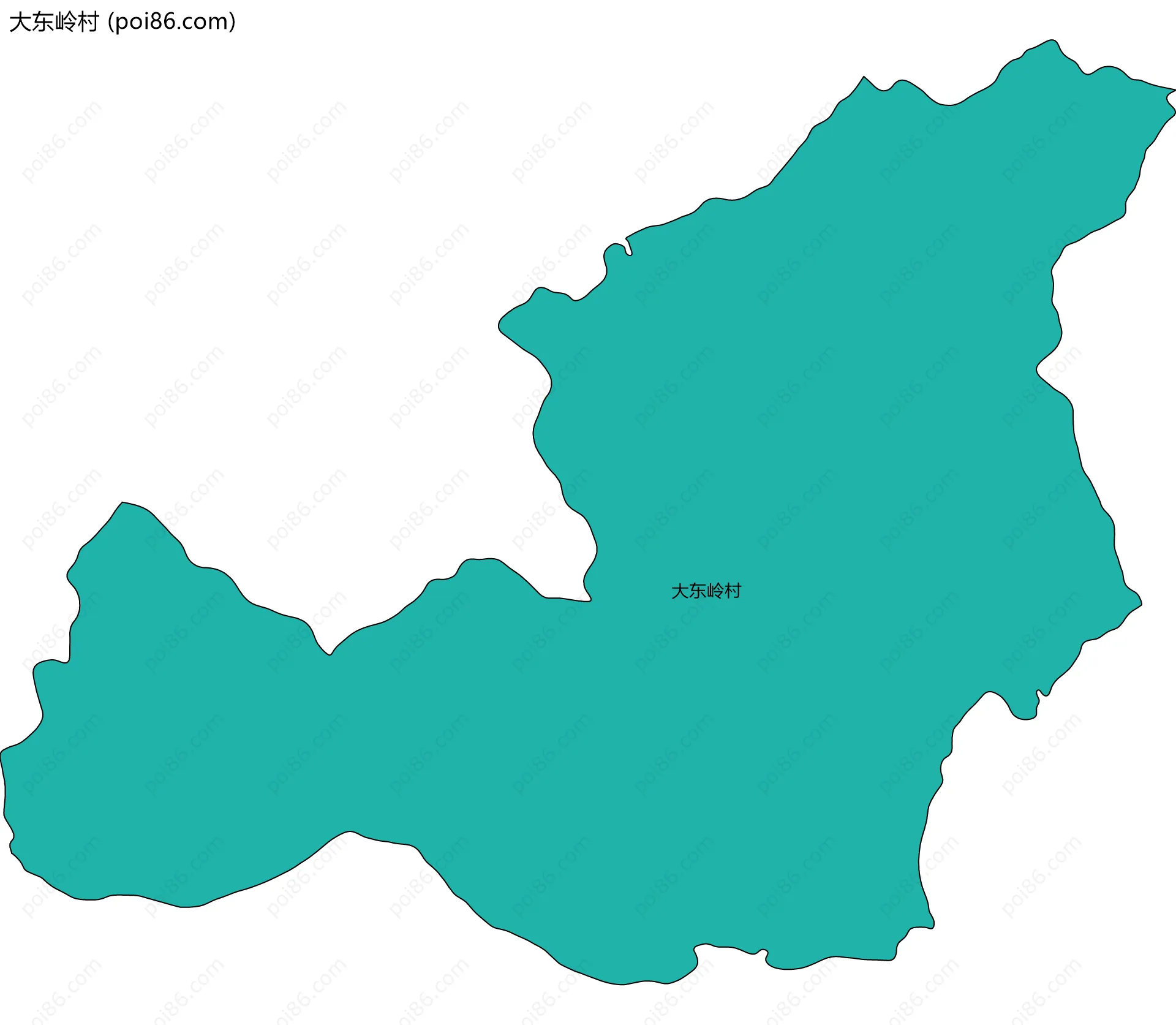 大东岭村边界地图