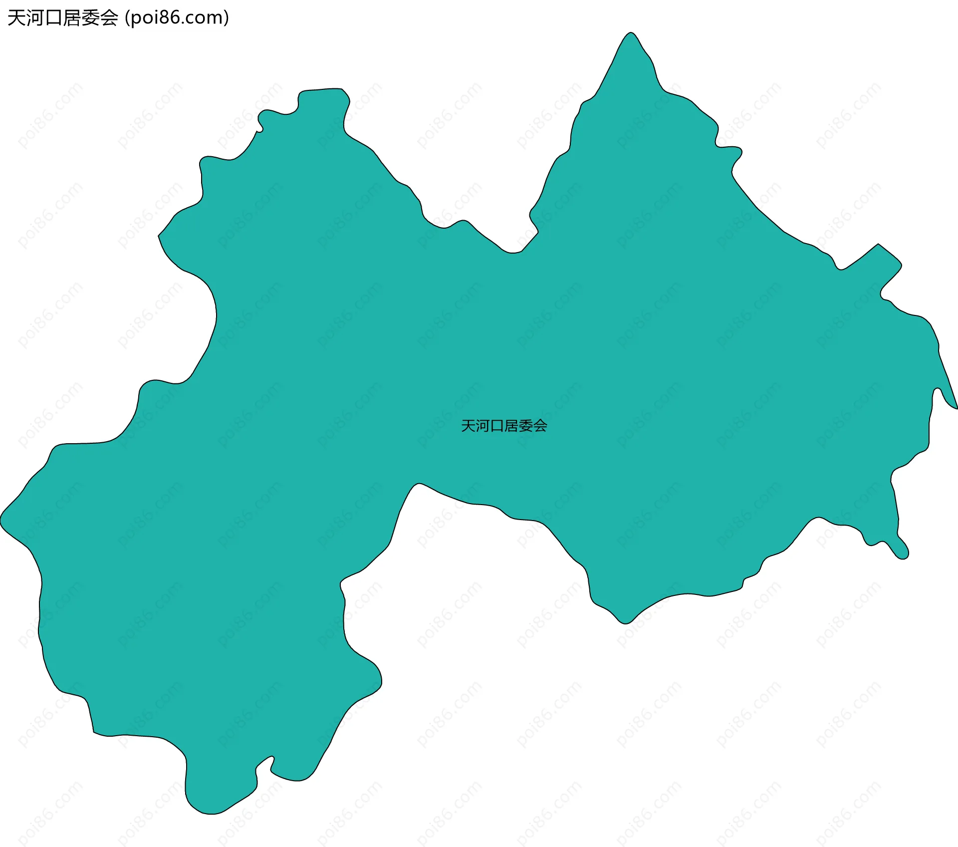 天河口居委会边界地图