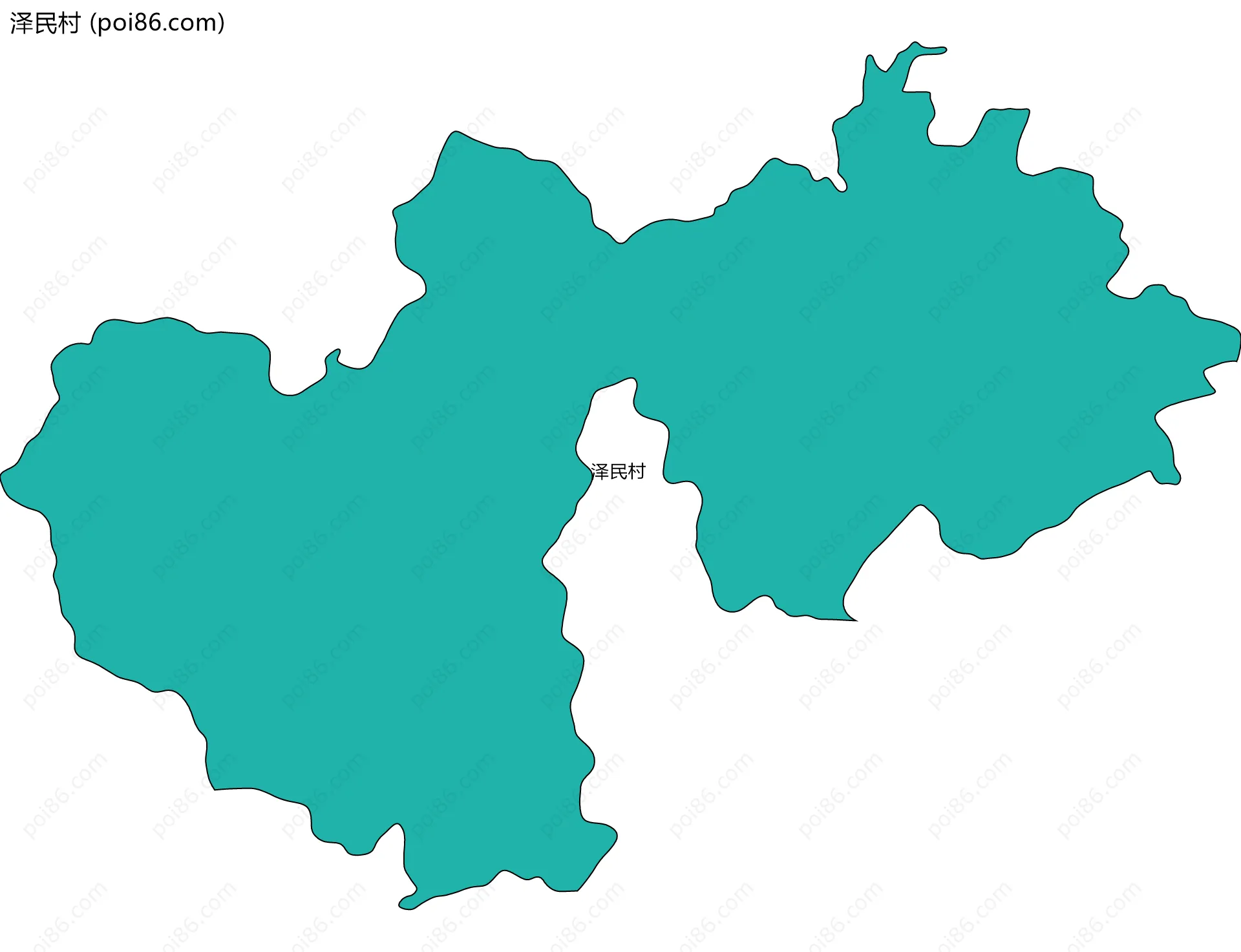 泽民村边界地图