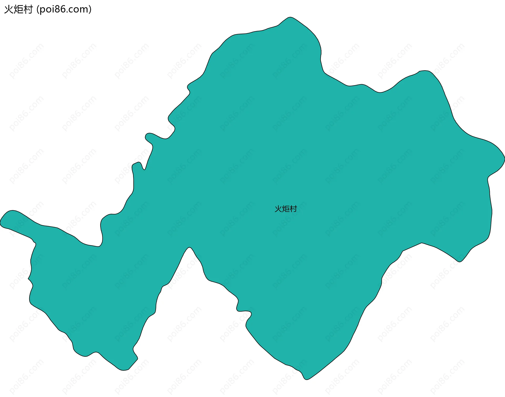 火炬村边界地图