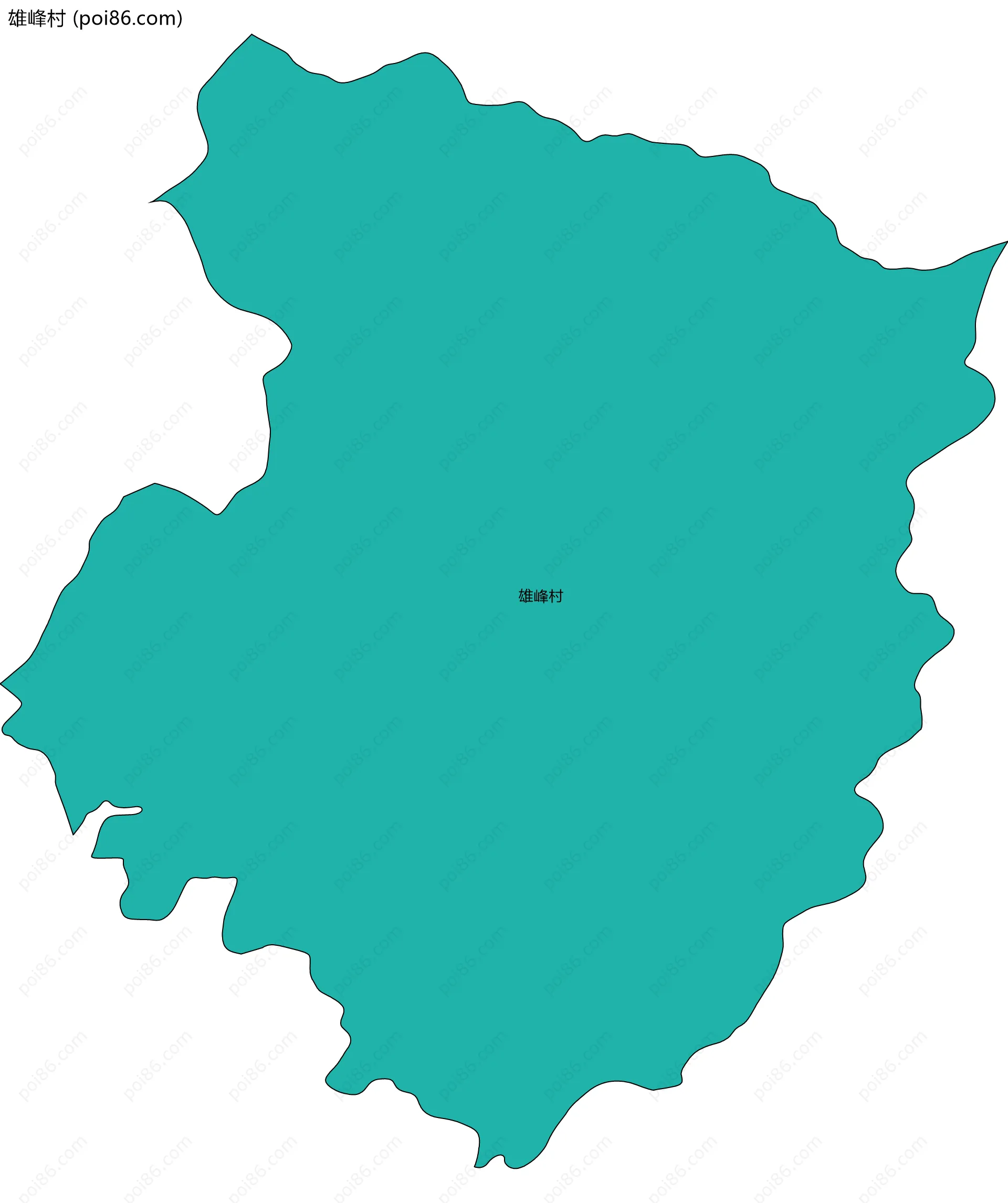 雄峰村边界地图