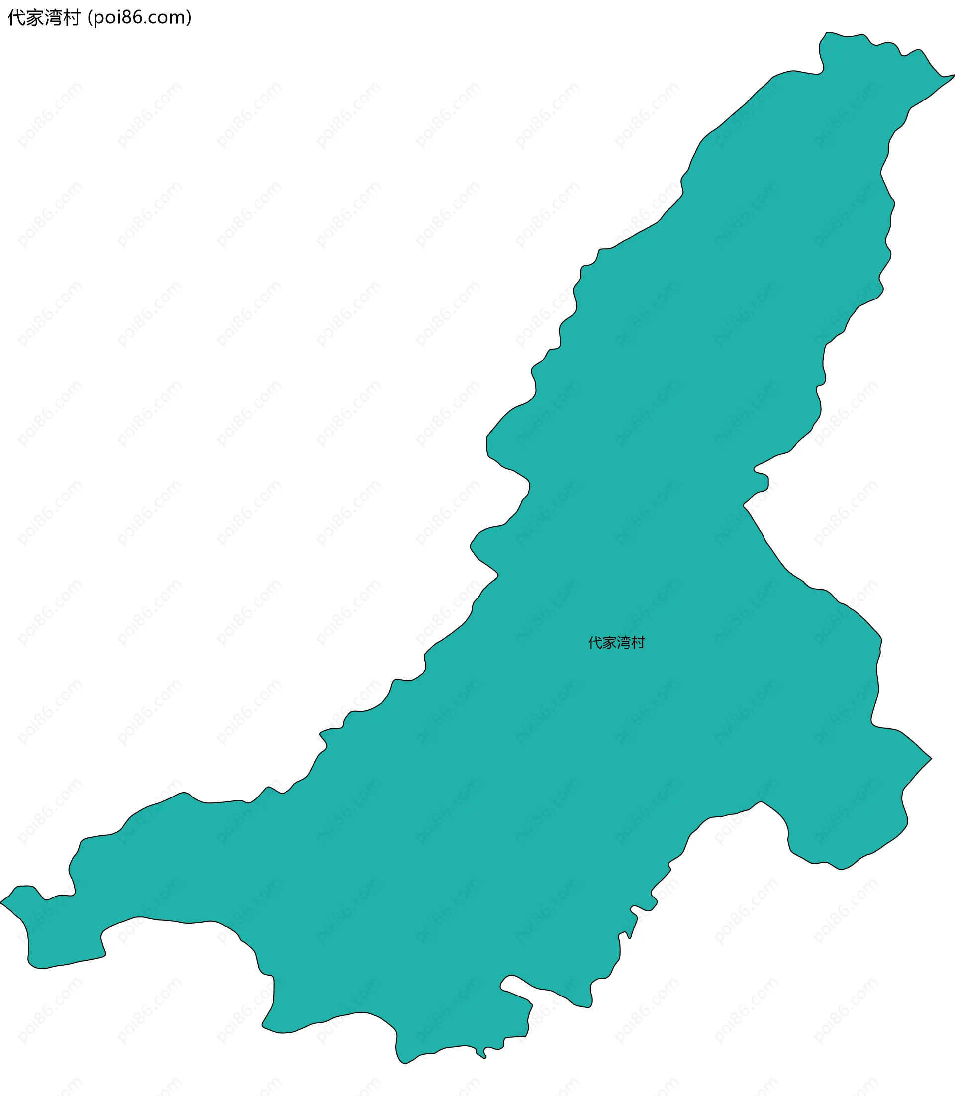 代家湾村边界地图