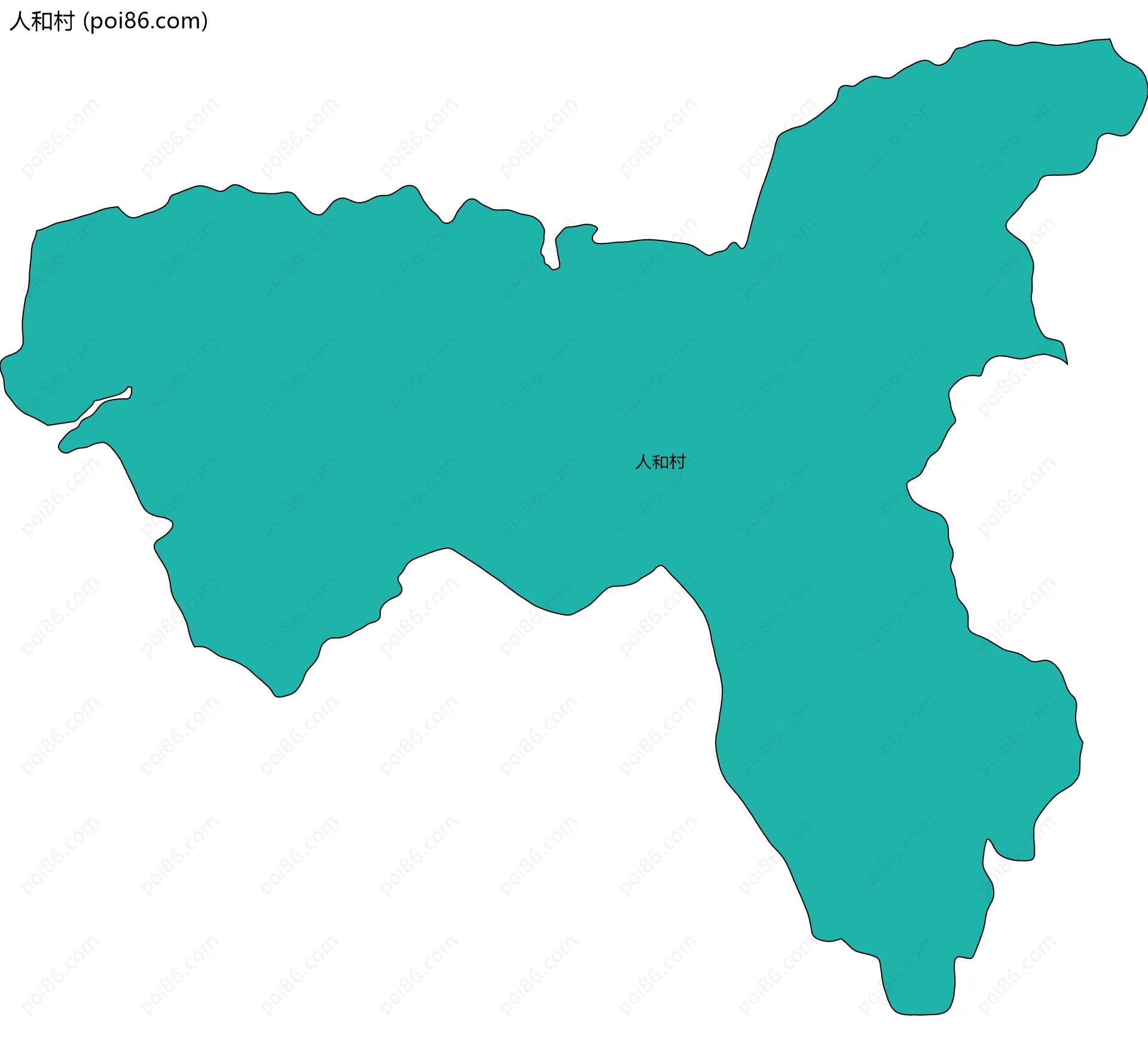 人和村边界地图