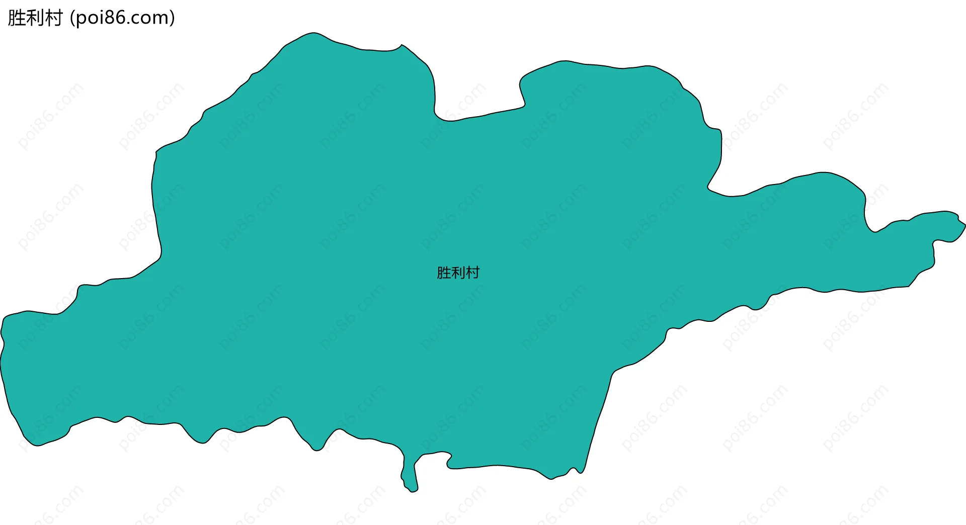 胜利村边界地图