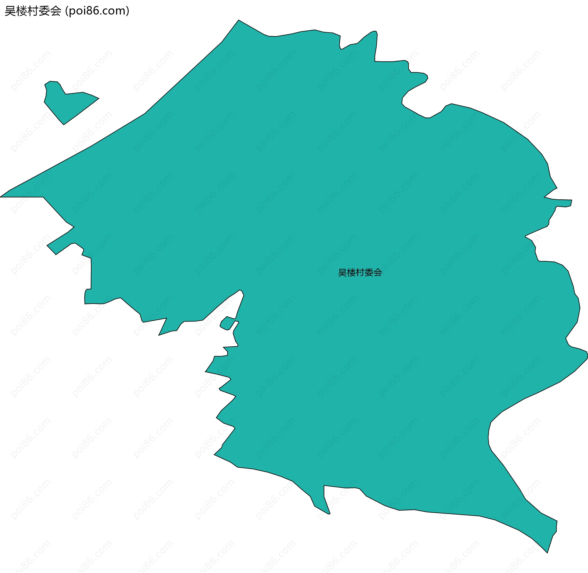 吴楼村委会边界地图
