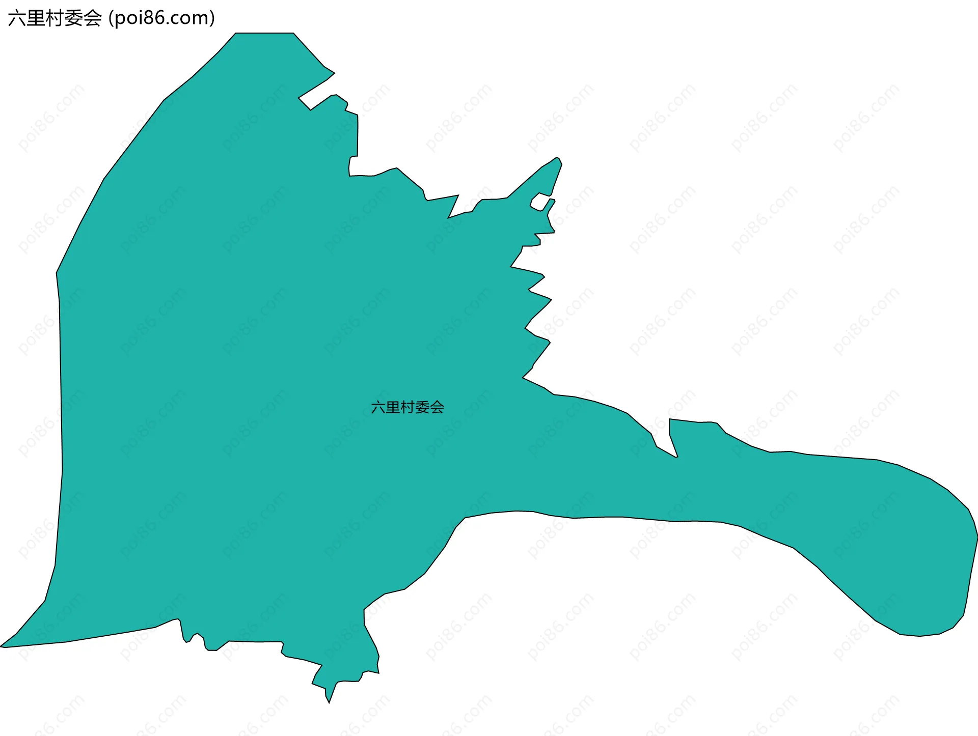 六里村委会边界地图