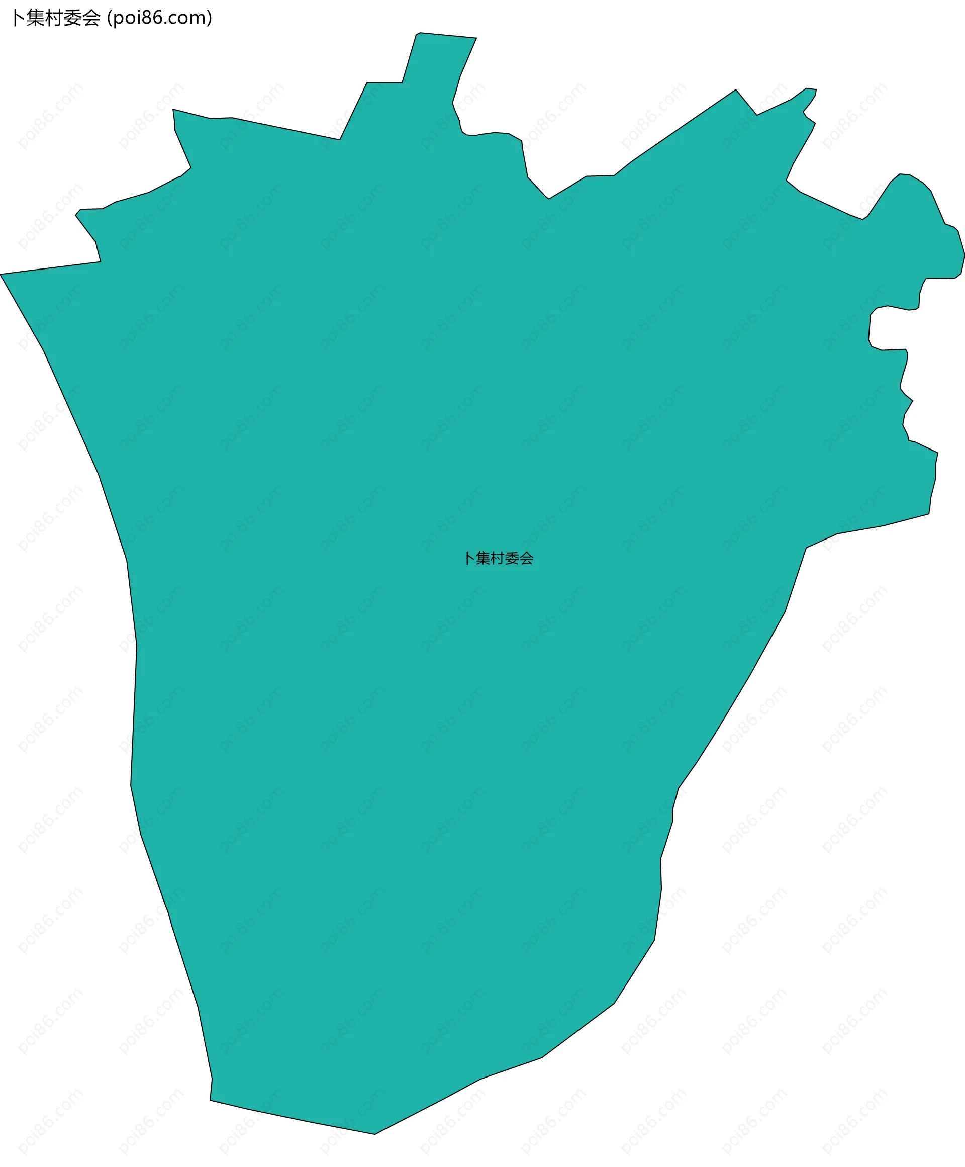 卜集村委会边界地图