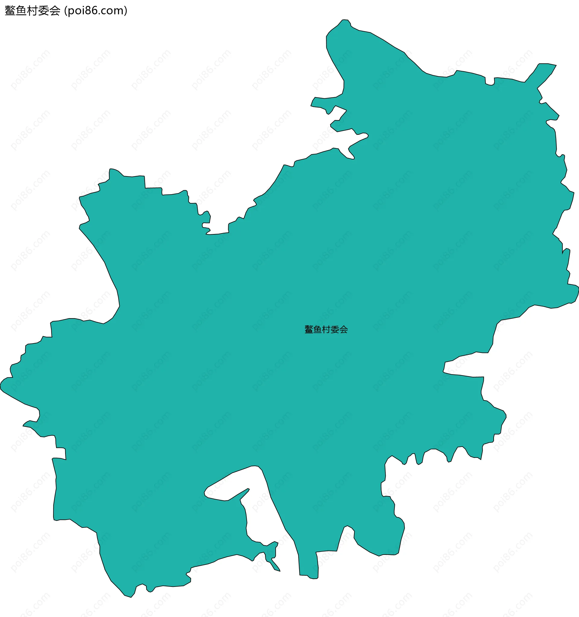 鳌鱼村委会边界地图