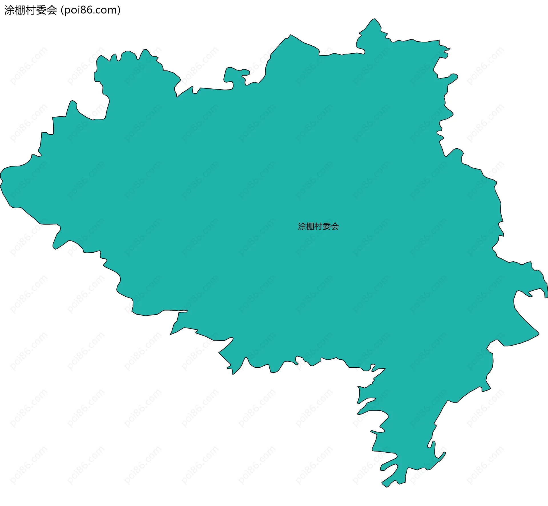 涂棚村委会边界地图