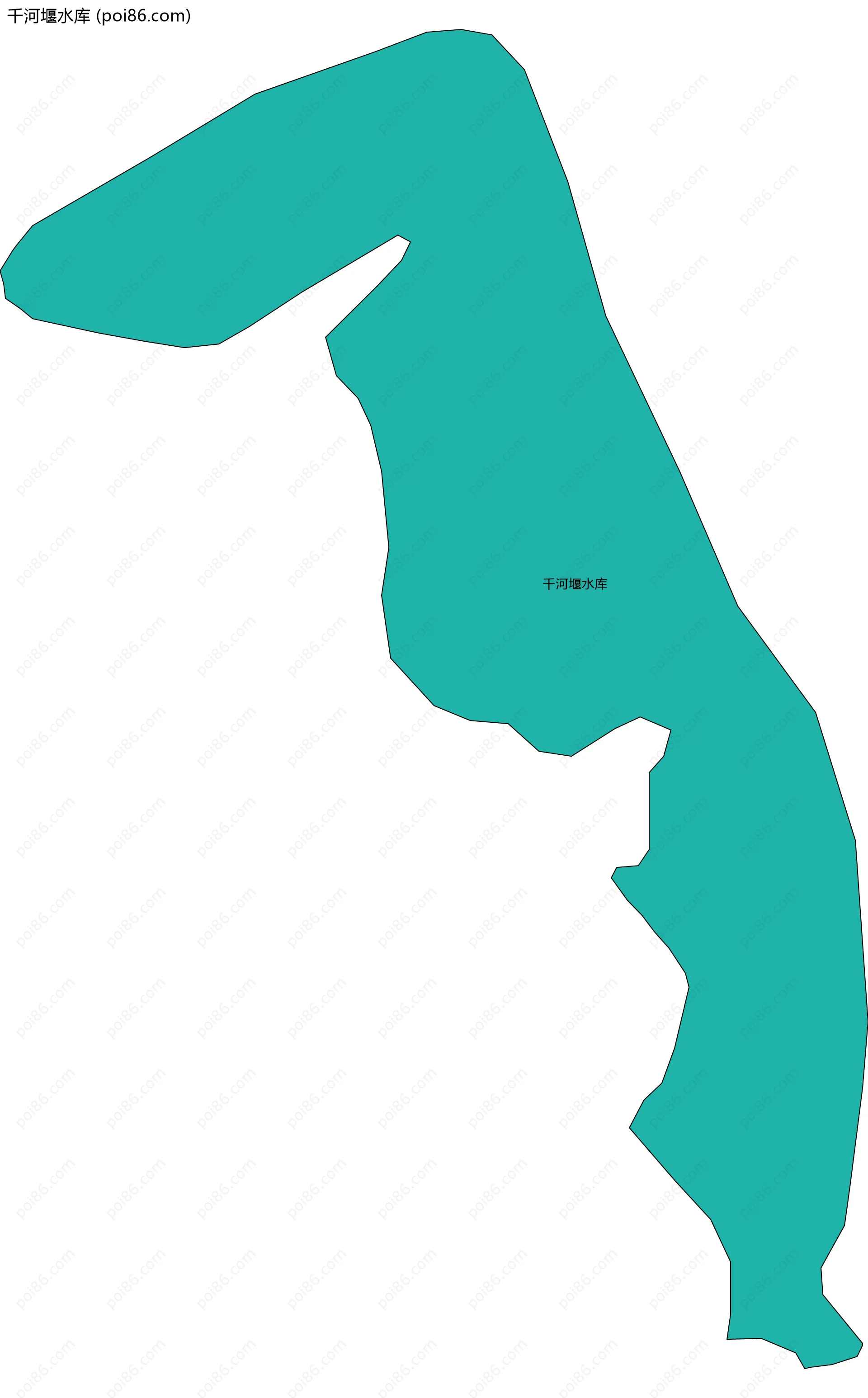 千河堰水库边界地图