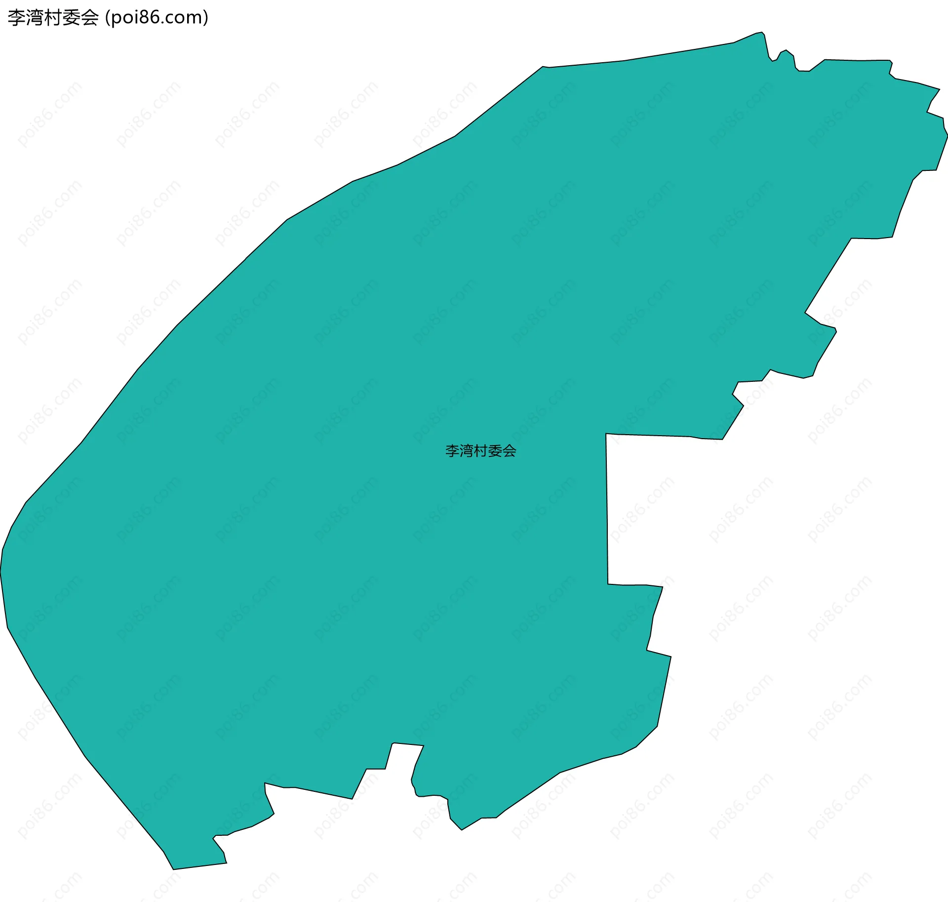 李湾村委会边界地图