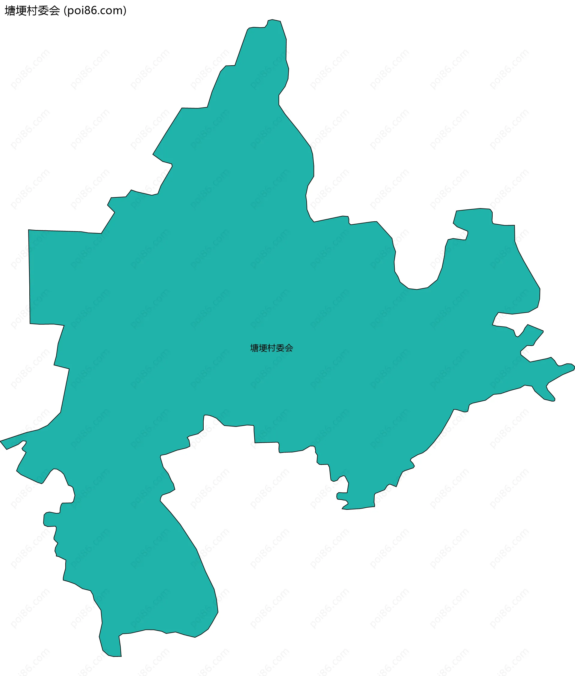 塘埂村委会边界地图