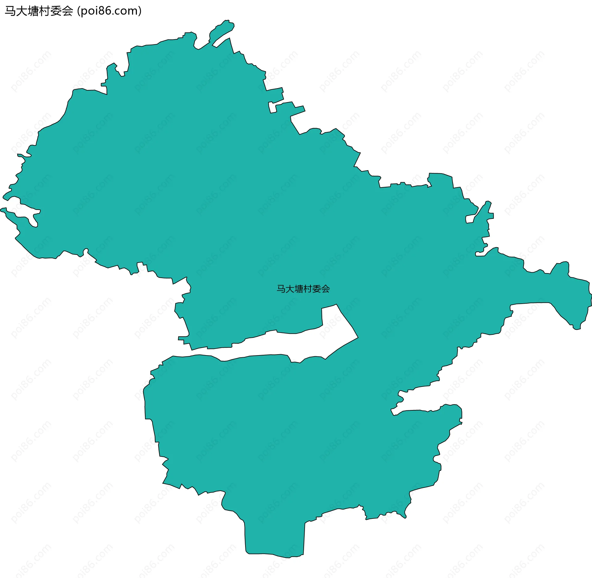 马大塘村委会边界地图