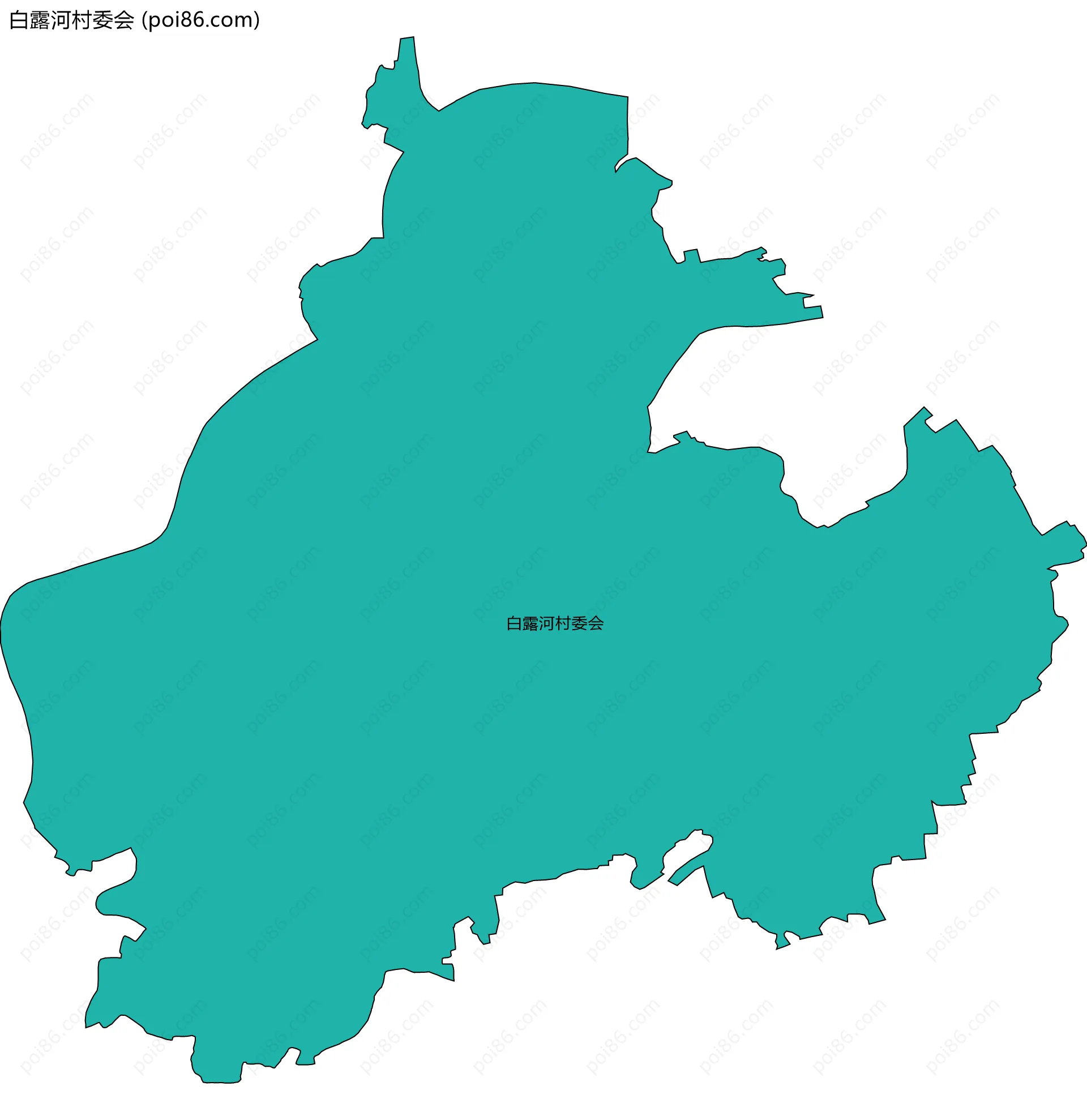 白露河村委会边界地图